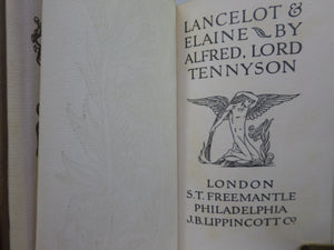 LANCELOT & ELAINE BY ALFRED LORD TENNYSON CA.1890 SIGNED & ILLUSTRATED BY REGINALD L. KNOWLES