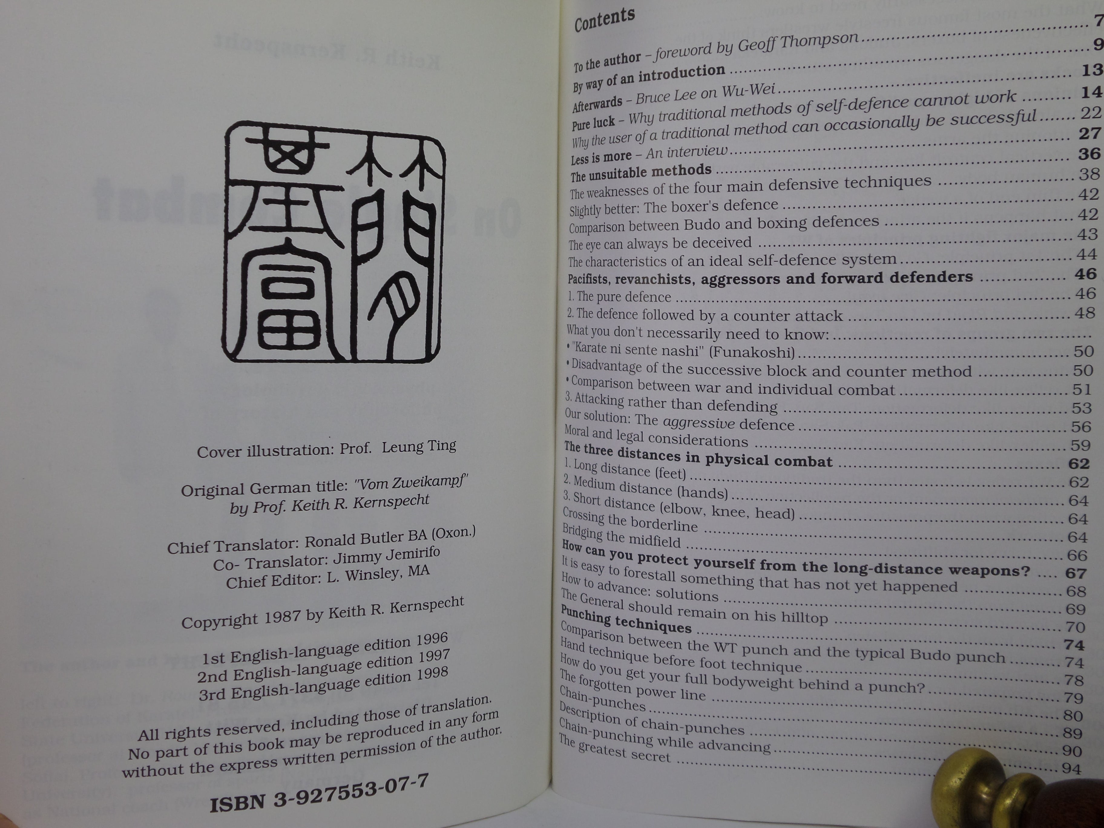 ON SINGLE COMBAT BY KEITH R. KERNSPECHT 1998