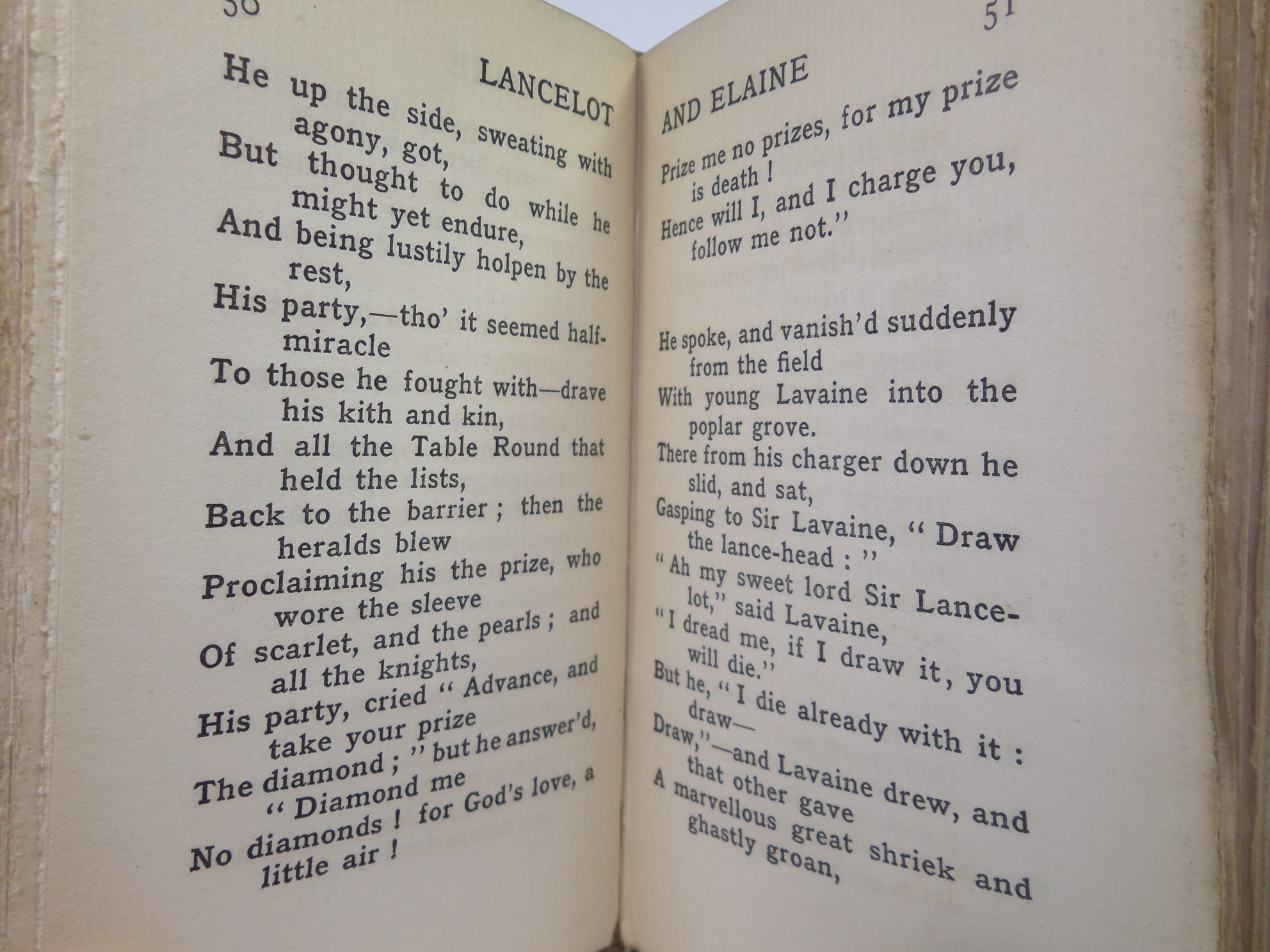 LANCELOT & ELAINE BY ALFRED LORD TENNYSON CA.1890 SIGNED & ILLUSTRATED BY REGINALD L. KNOWLES