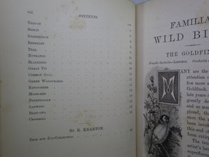 FAMILIAR WILD BIRDS BY WALTER SWAYSLAND 1883 FIRST EDITION LEATHER-BOUND IN FOUR VOLUMES