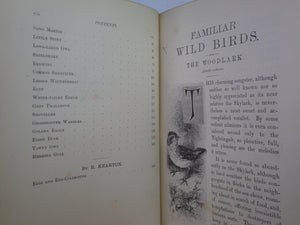 FAMILIAR WILD BIRDS BY WALTER SWAYSLAND 1883 FIRST EDITION LEATHER-BOUND IN FOUR VOLUMES