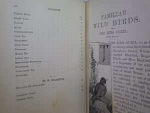 FAMILIAR WILD BIRDS BY WALTER SWAYSLAND 1883 FIRST EDITION LEATHER-BOUND IN FOUR VOLUMES