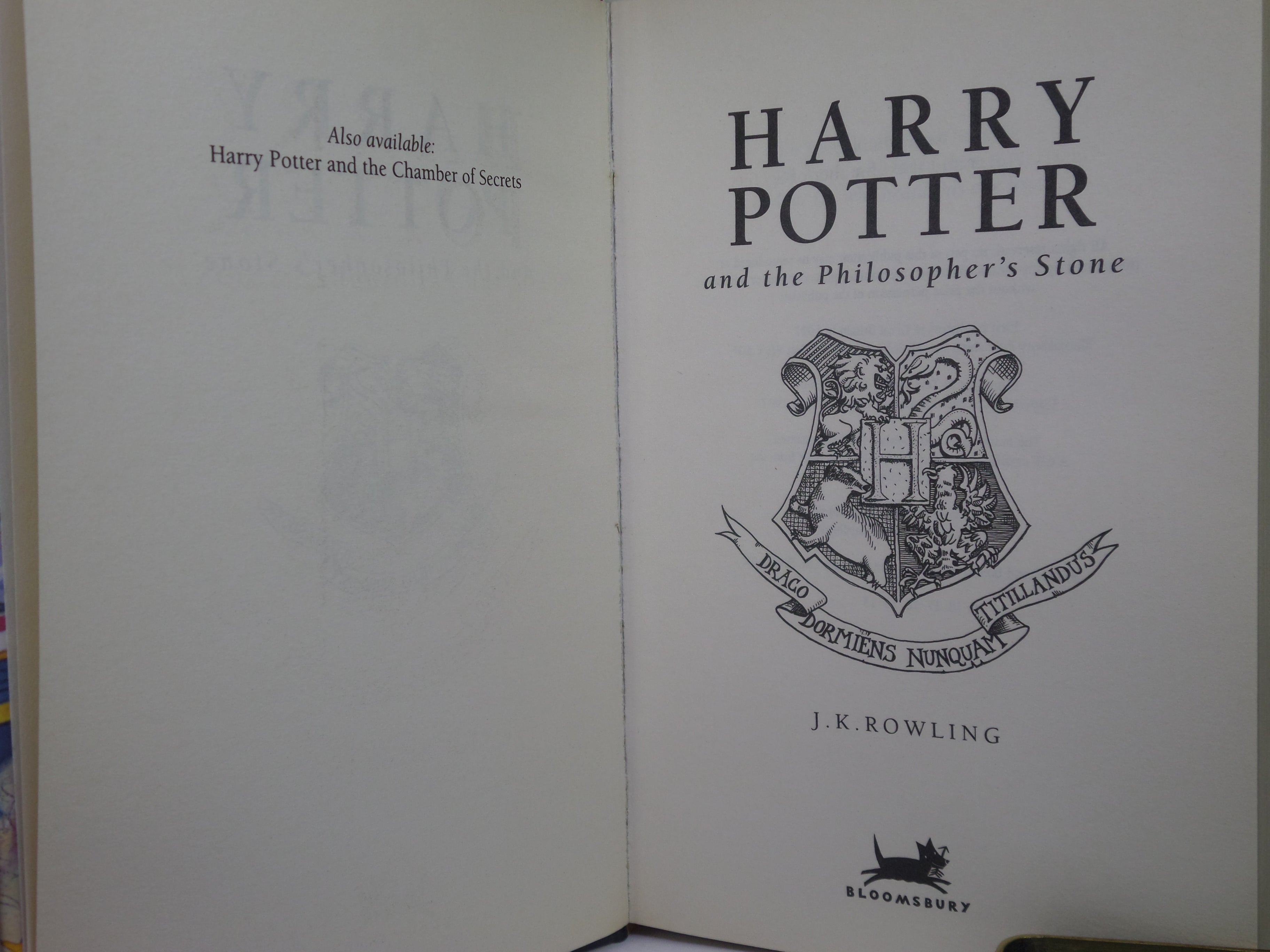 HARRY POTTER AND THE PHILOSOPHER'S STONE 1997 J.K. ROWLING 14TH PRINT BLOOMSBURY HARDBACK