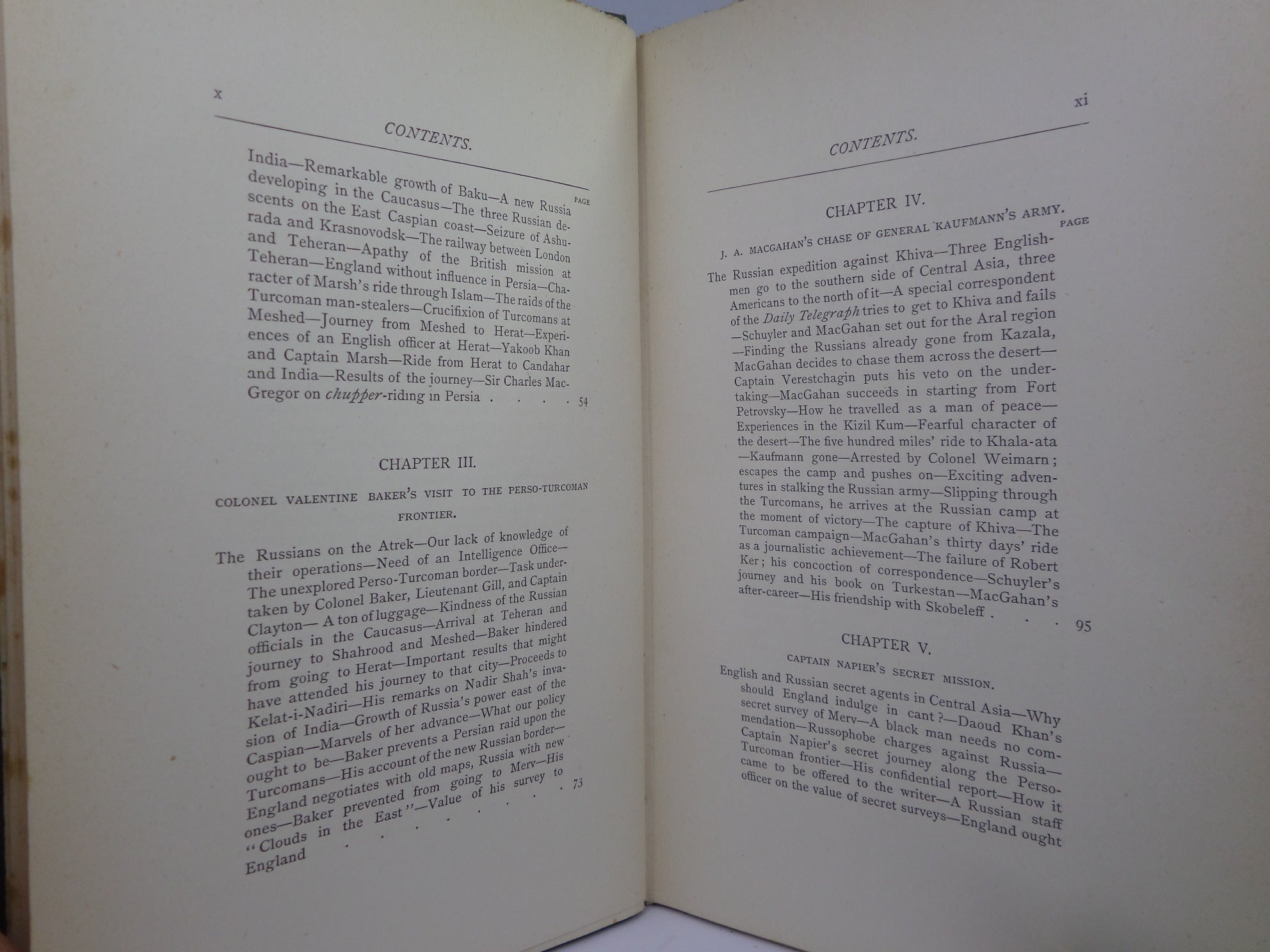 RECONNOITRING CENTRAL ASIA BY CHARLES MARVIN 1885 SECOND EDITION