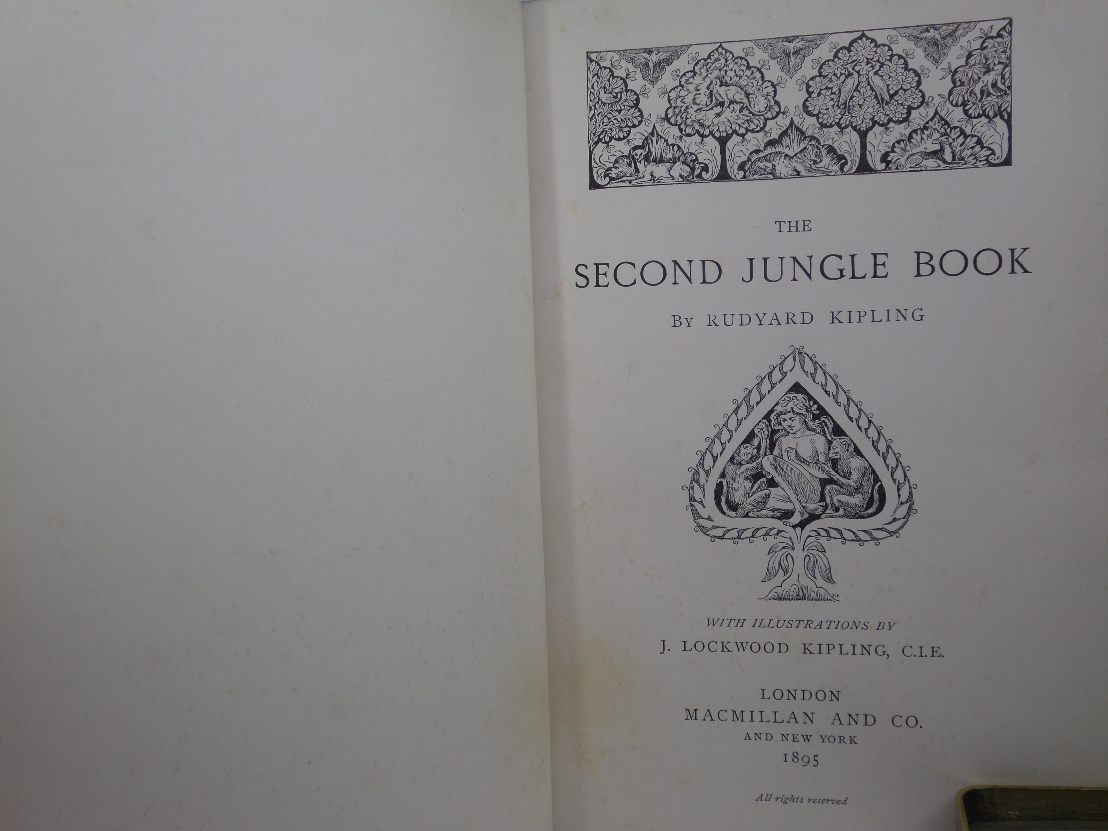 THE SECOND JUNGLE BOOK BY RUDYARD KIPLING 1895 FIRST EDITION