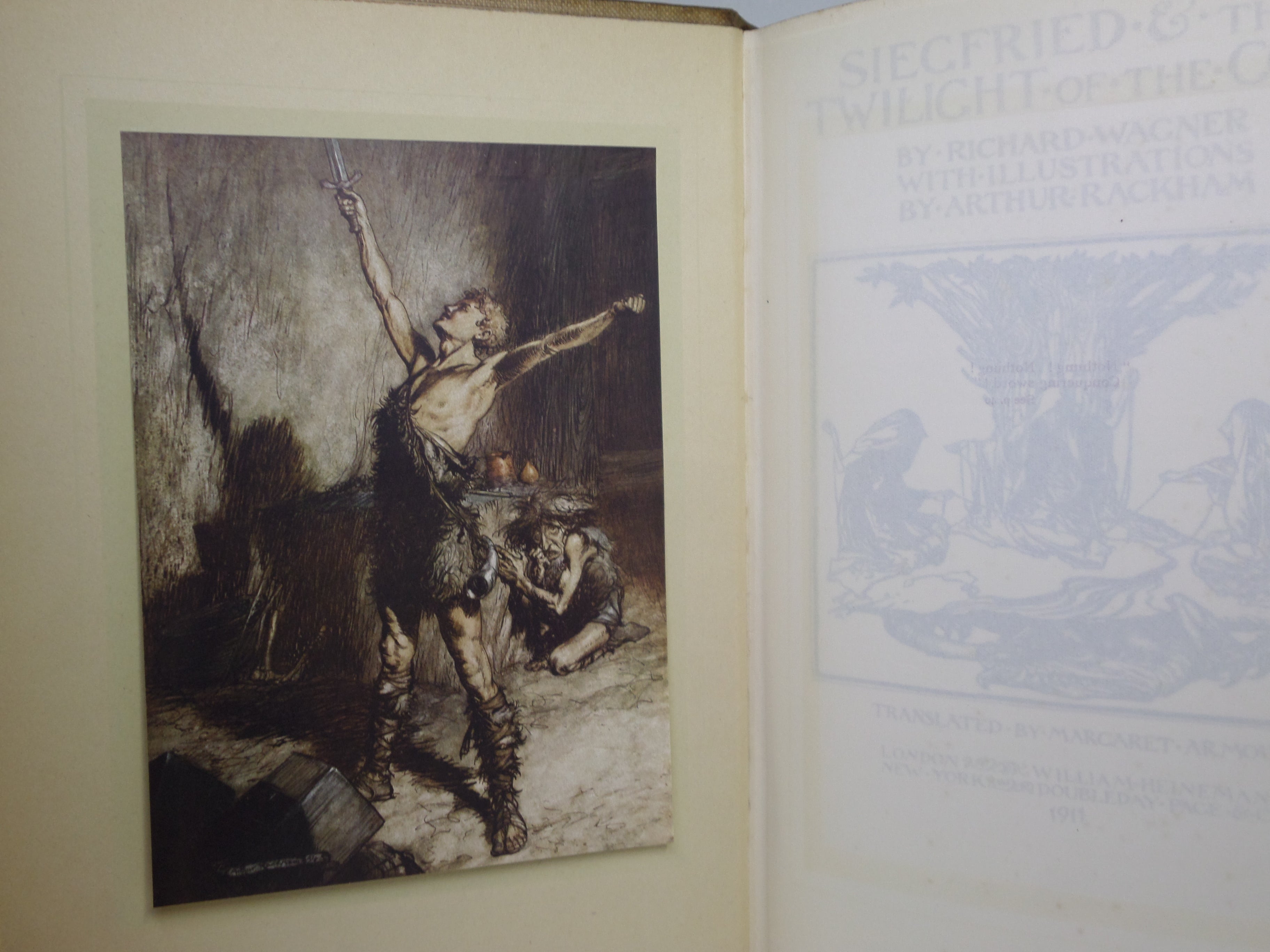 THE RHINEGOLD & THE VALKYRIE - SIEGFRIED & THE TWILIGHT OF THE GODS 1910-1911 ARTHUR RACKHAM FIRST EDITIONS