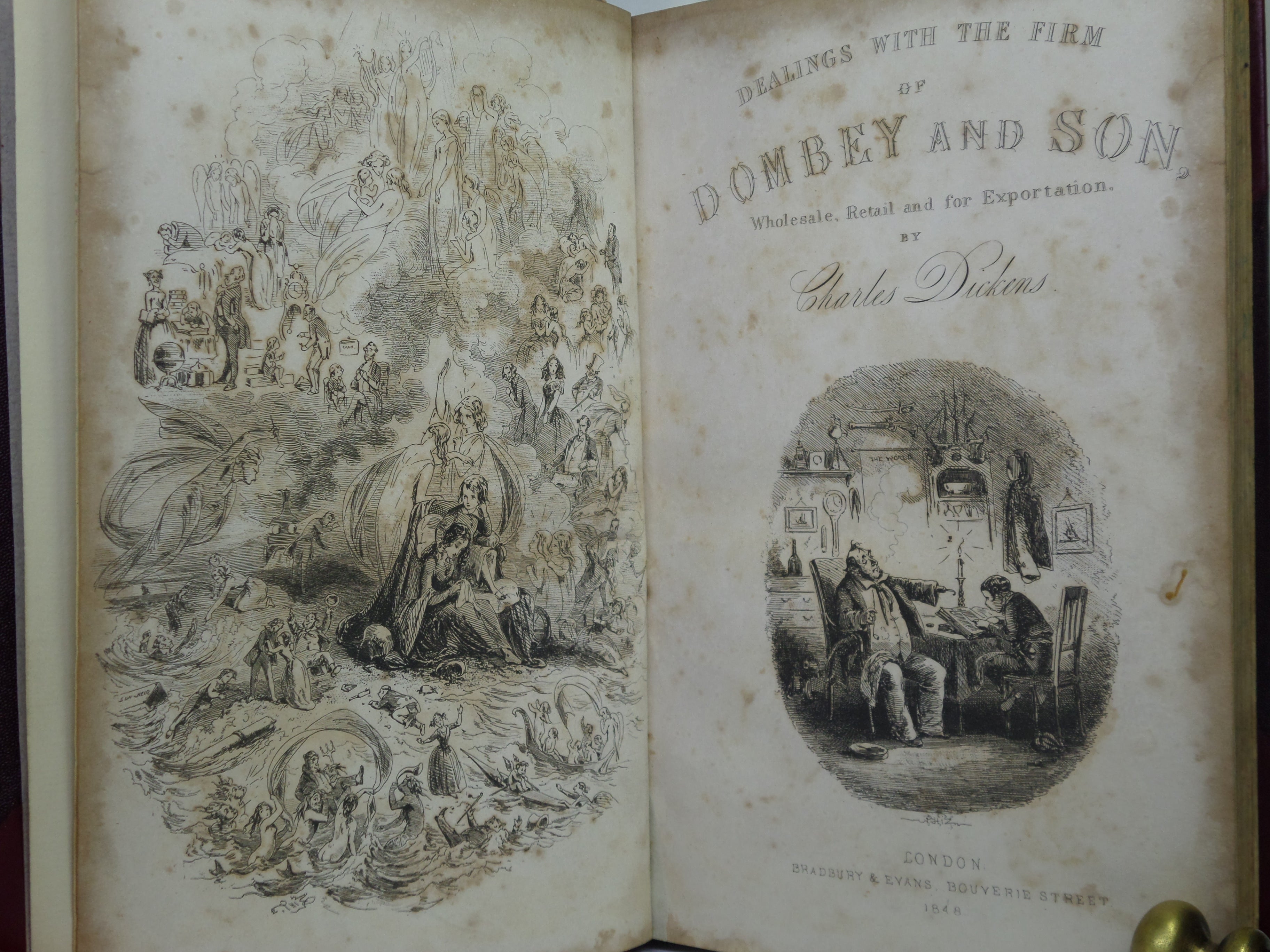 DOMBEY AND SON BY CHARLES DICKENS 1848 FIRST EDITION EXTRA ILLUSTRATED