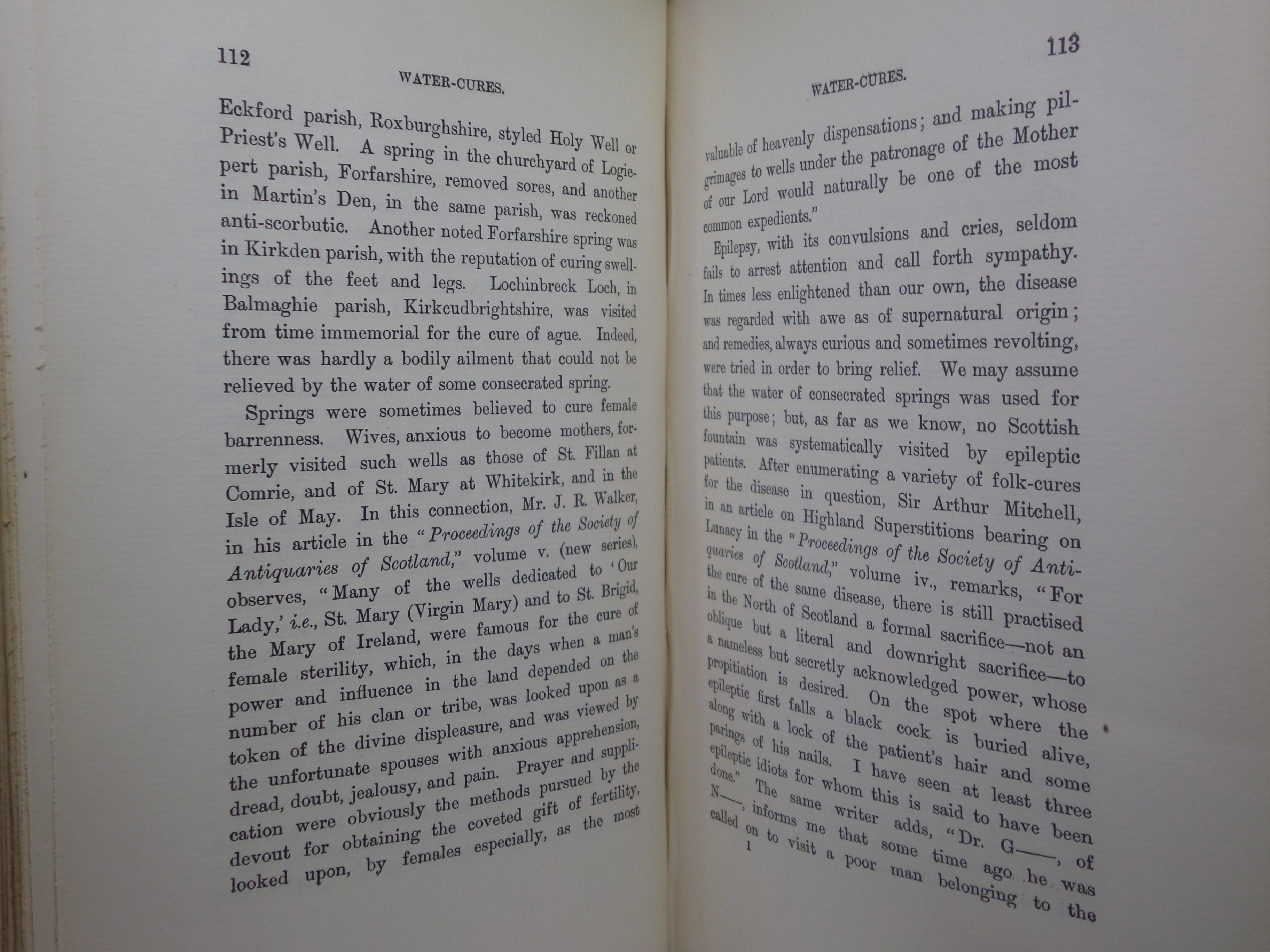 FOLKLORE OF SCOTTISH LOCHS AND SPRINGS BY JAMES M. MACKINLAY 1893 FIRST EDITION