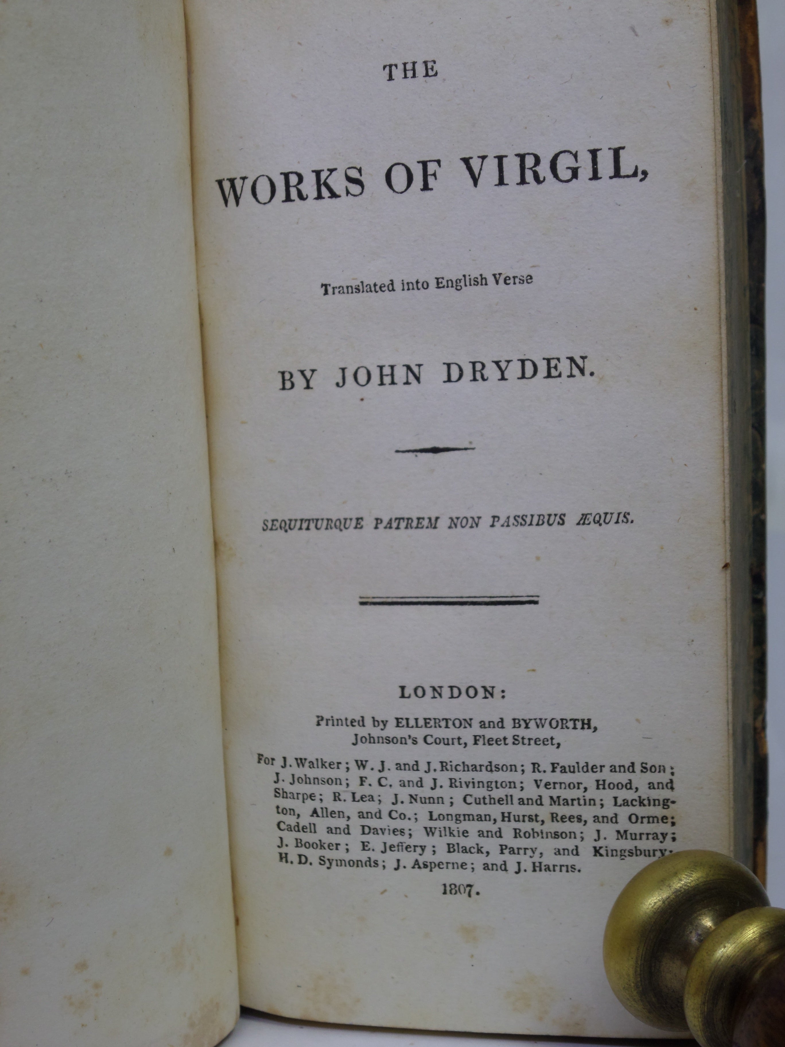 THE WORKS OF VIRGIL TRANSLATED INTO ENGLISH VERSE BY JOHN DRYDEN 1817
