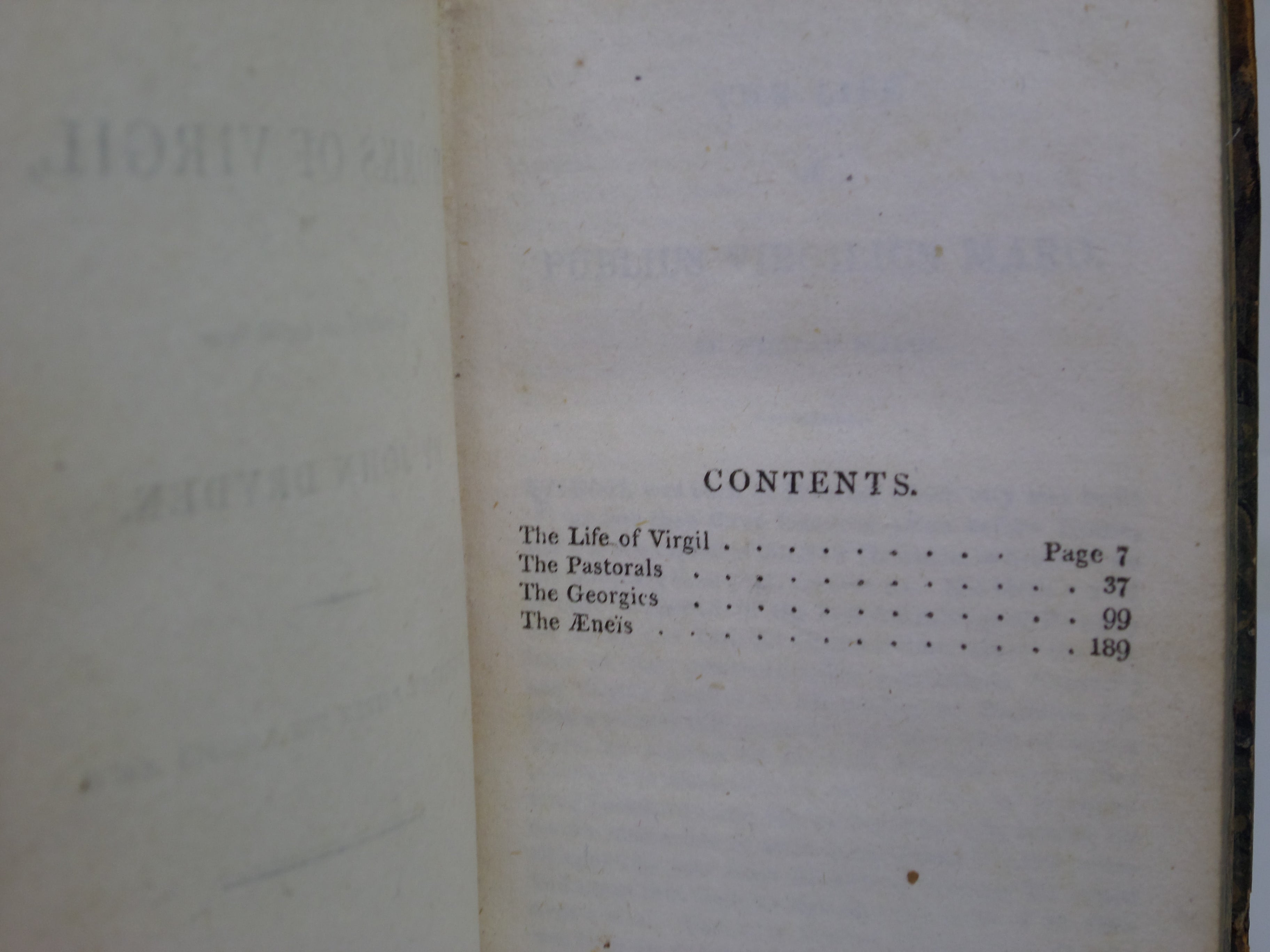 THE WORKS OF VIRGIL TRANSLATED INTO ENGLISH VERSE BY JOHN DRYDEN 1817