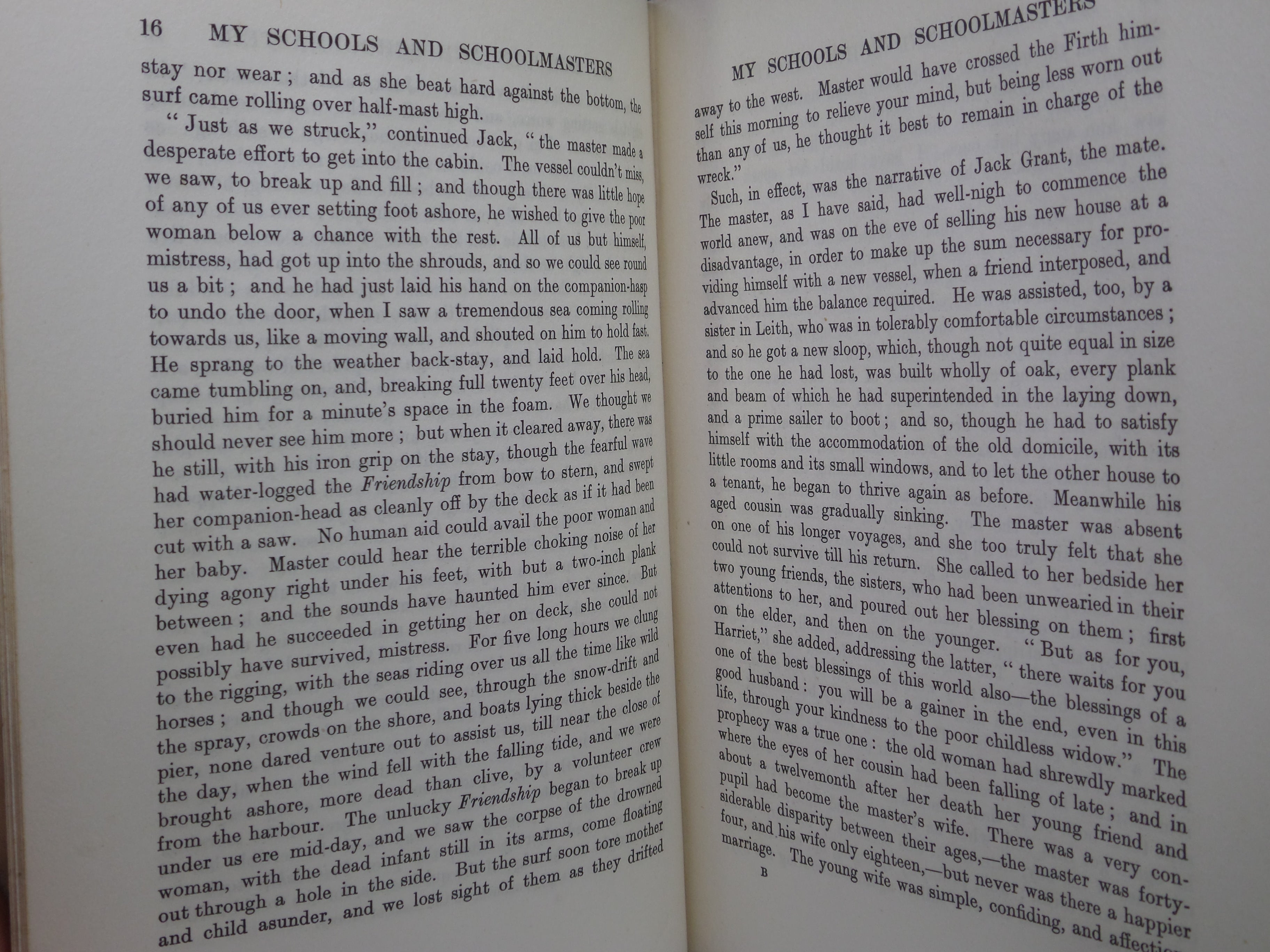 MY SCHOOLS AND SCHOOLMASTERS OR THE STORY OF MY EDUCATION BY HUGH MILLER 1905 LEATHER BOUND FIRST EDITION