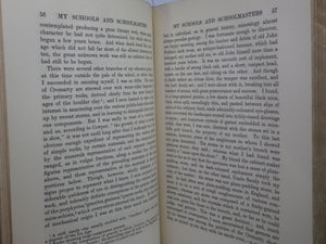 MY SCHOOLS AND SCHOOLMASTERS OR THE STORY OF MY EDUCATION BY HUGH MILLER 1905 LEATHER BOUND FIRST EDITION