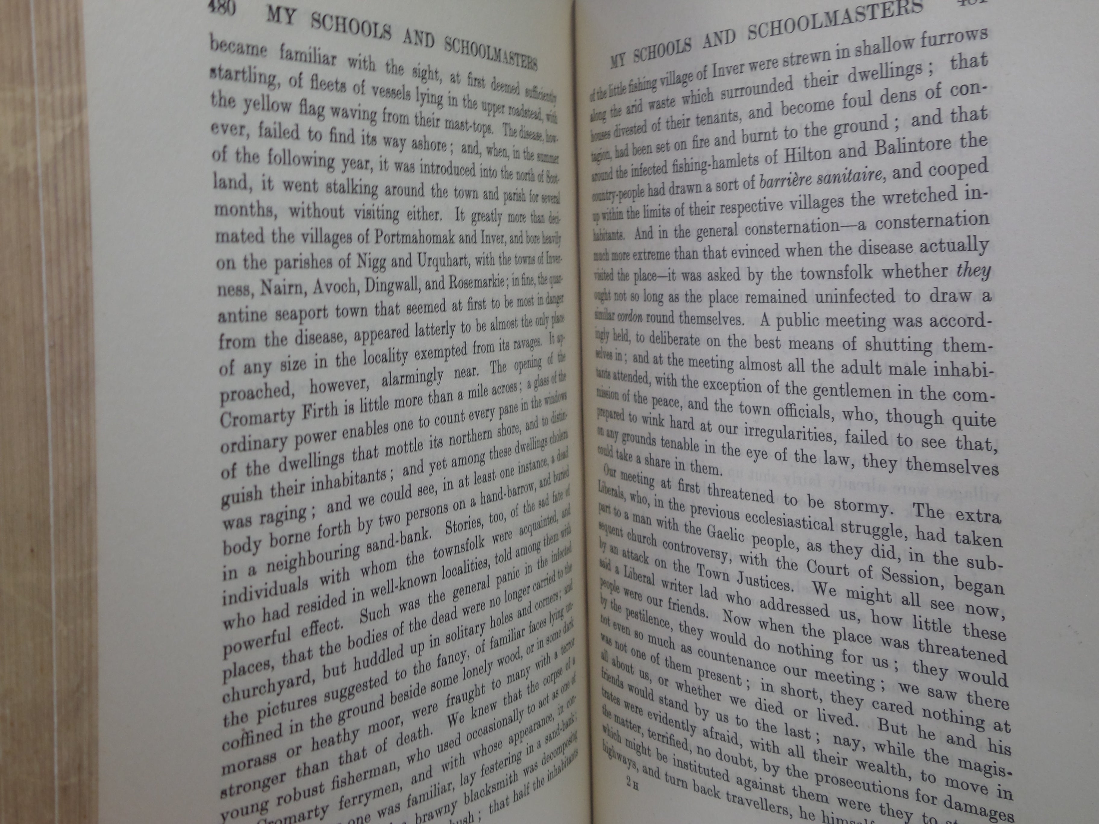 MY SCHOOLS AND SCHOOLMASTERS OR THE STORY OF MY EDUCATION BY HUGH MILLER 1905 LEATHER BOUND FIRST EDITION