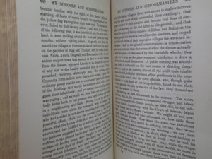 MY SCHOOLS AND SCHOOLMASTERS OR THE STORY OF MY EDUCATION BY HUGH MILLER 1905 LEATHER BOUND FIRST EDITION