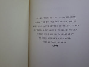 THE SILMARILLION BY J.R.R. TOLKIEN 2003 FOLIO SOCIETY DELUXE EDITION