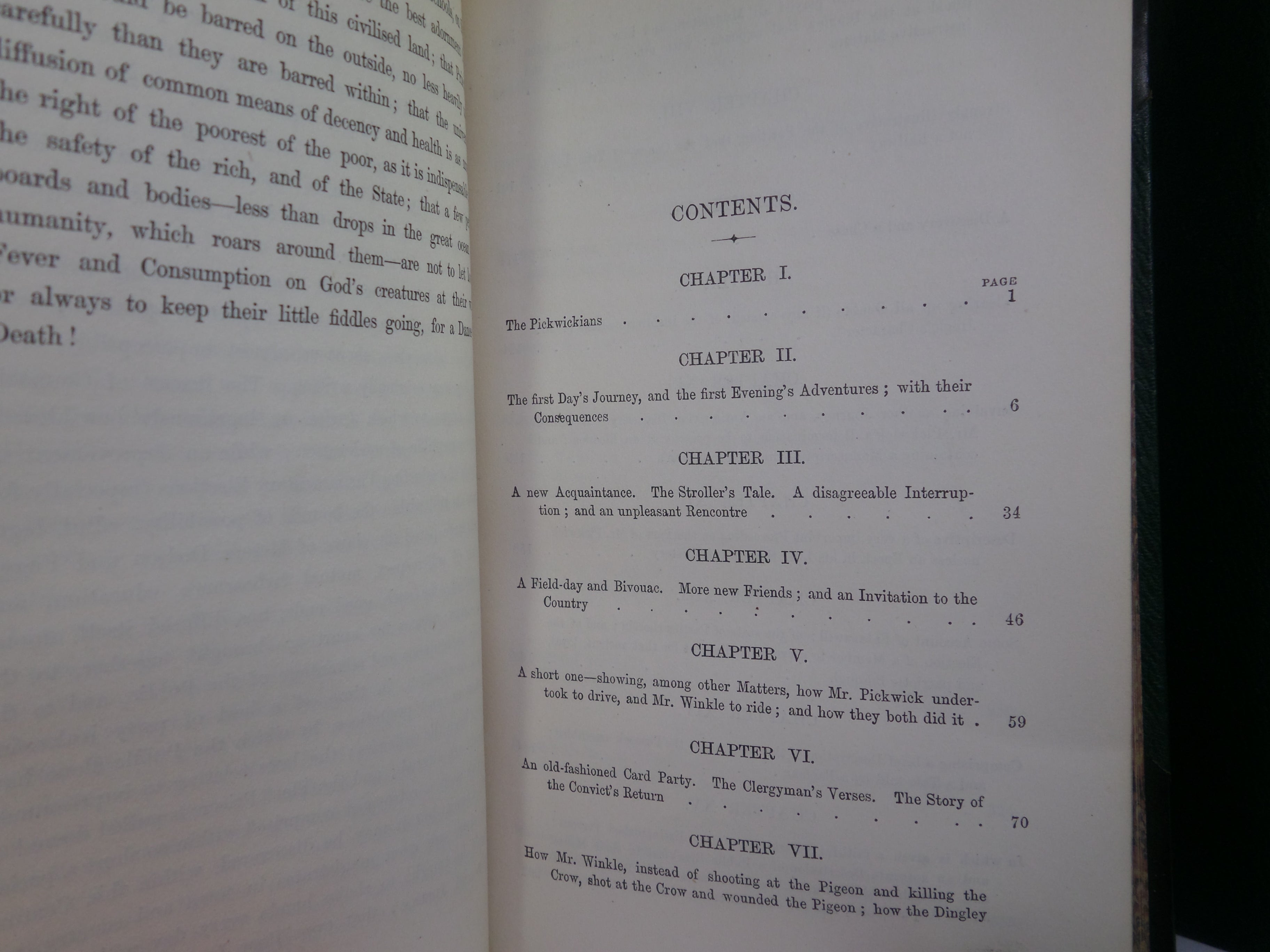 THE POSTHUMOUS PAPERS OF THE PICKWICK CLUB BY CHARLES DICKENS 1861 LEATHER BOUND IN TWO VOLUMES