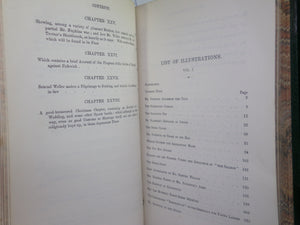 THE POSTHUMOUS PAPERS OF THE PICKWICK CLUB BY CHARLES DICKENS 1861 LEATHER BOUND IN TWO VOLUMES