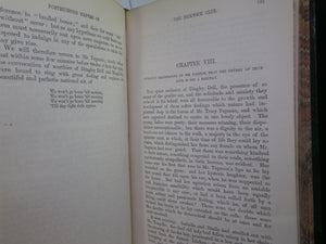 THE POSTHUMOUS PAPERS OF THE PICKWICK CLUB BY CHARLES DICKENS 1861 LEATHER BOUND IN TWO VOLUMES