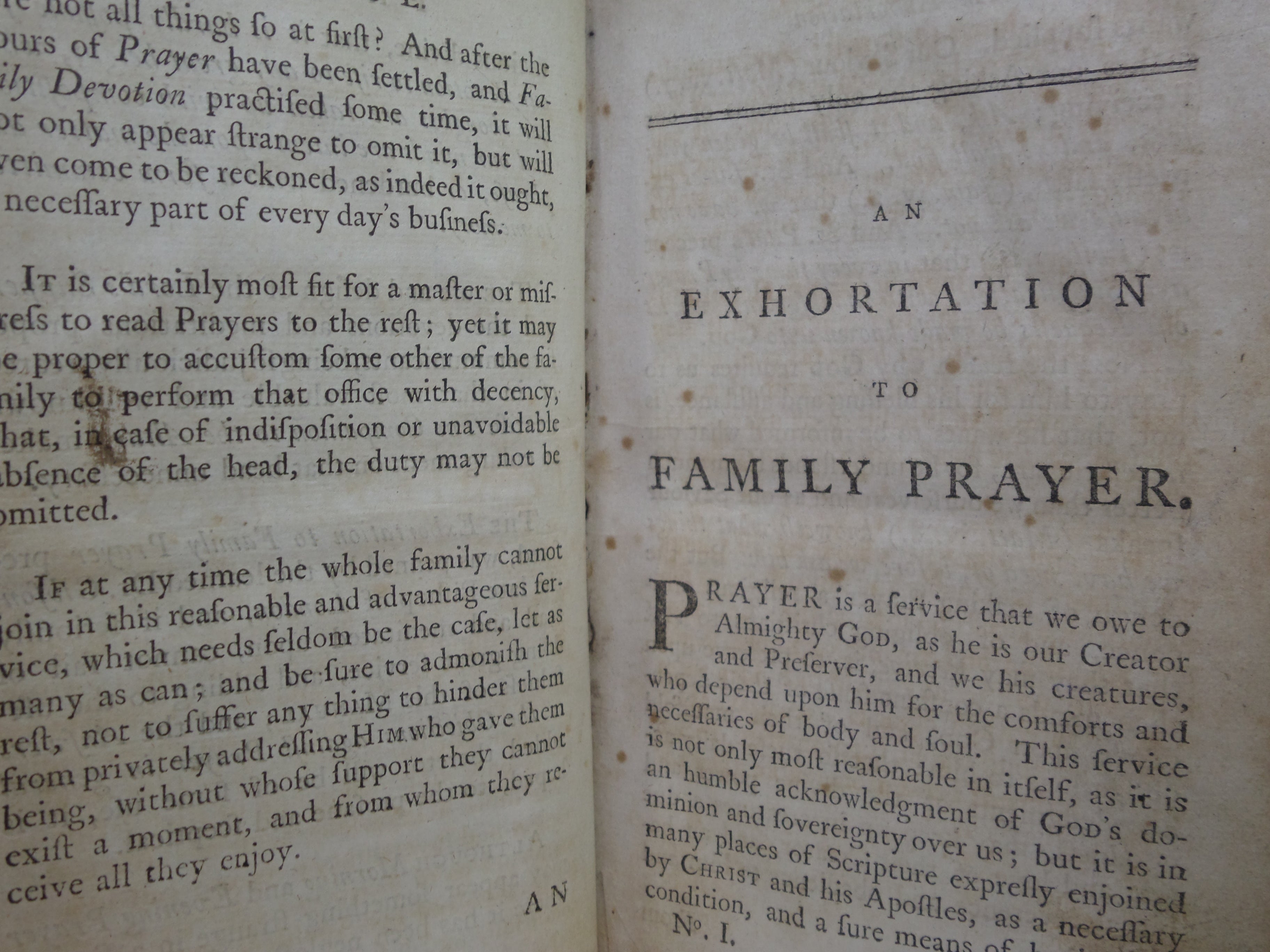 A COMPLETE MANUAL OF FAMILY AND PRIVATE DEVOTIONS 1782 BY JEREMY TAYLOR ET AL