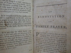A COMPLETE MANUAL OF FAMILY AND PRIVATE DEVOTIONS 1782 BY JEREMY TAYLOR ET AL