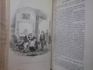 THE POSTHUMOUS PAPERS OF THE PICKWICK CLUB BY CHARLES DICKENS 1861 LEATHER BOUND IN TWO VOLUMES