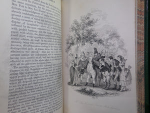 THE POSTHUMOUS PAPERS OF THE PICKWICK CLUB BY CHARLES DICKENS 1861 LEATHER BOUND IN TWO VOLUMES