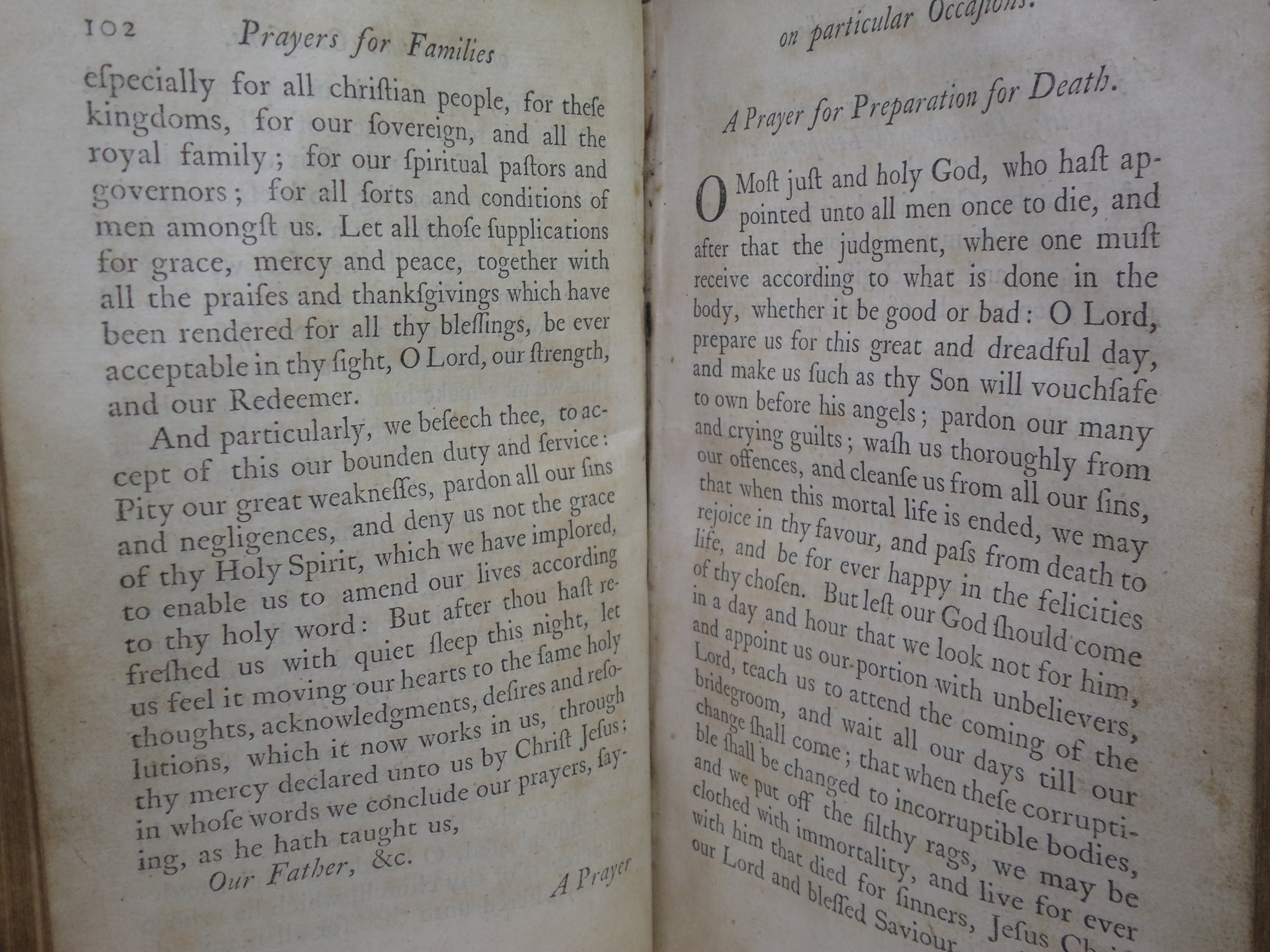 A COMPLETE MANUAL OF FAMILY AND PRIVATE DEVOTIONS 1782 BY JEREMY TAYLOR ET AL
