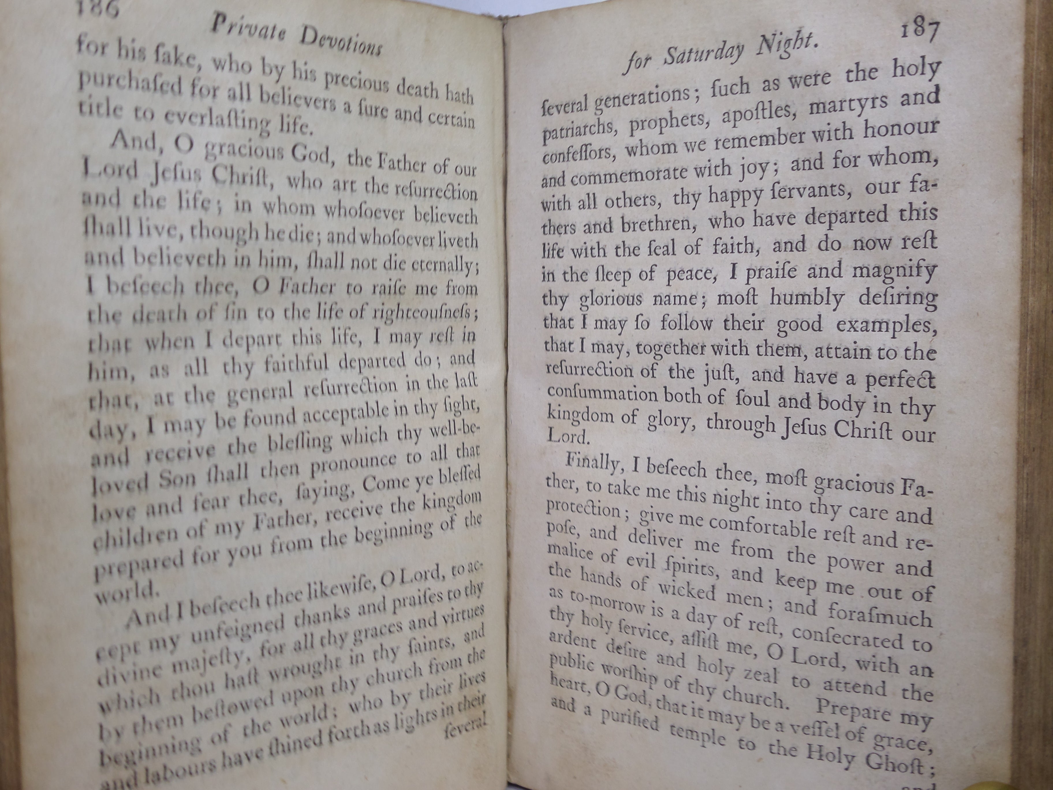A COMPLETE MANUAL OF FAMILY AND PRIVATE DEVOTIONS 1782 BY JEREMY TAYLOR ET AL