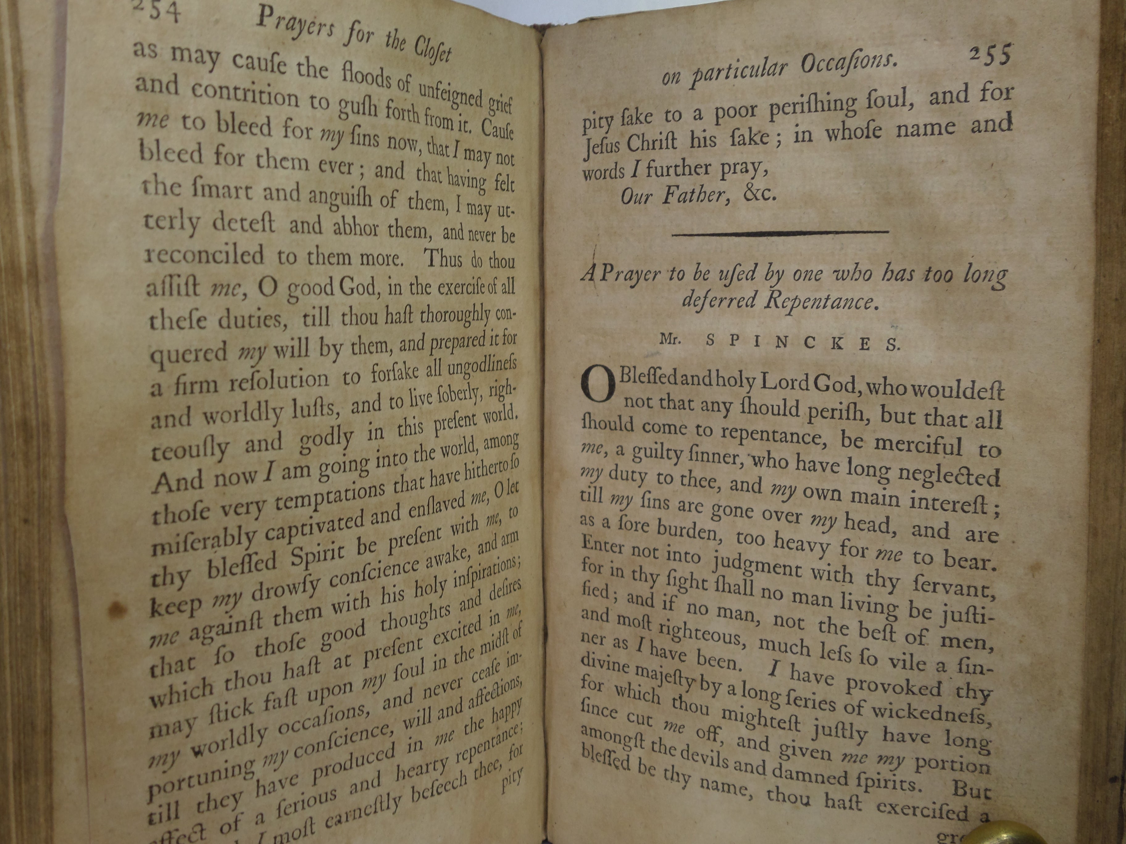 A COMPLETE MANUAL OF FAMILY AND PRIVATE DEVOTIONS 1782 BY JEREMY TAYLOR ET AL