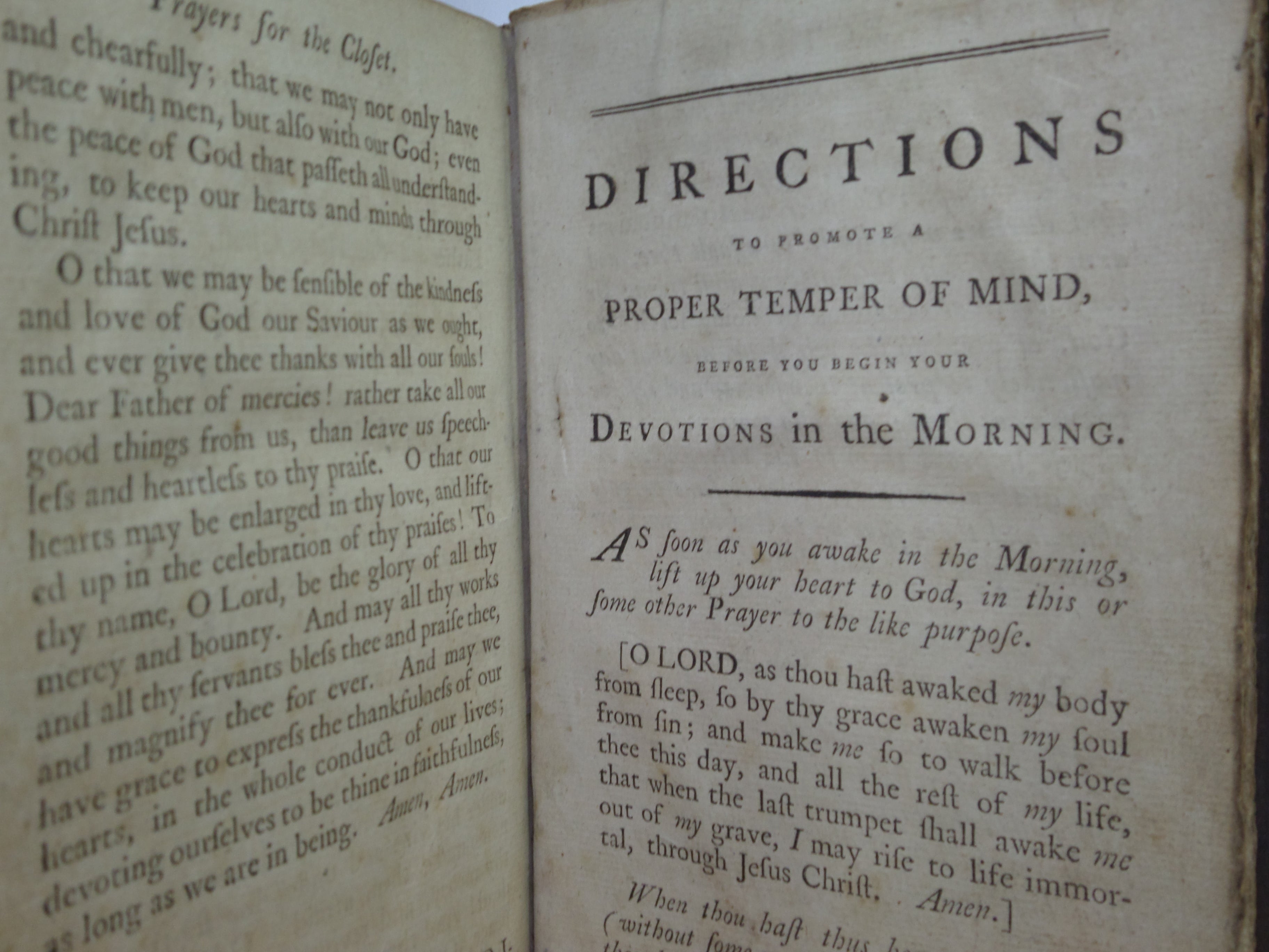 A COMPLETE MANUAL OF FAMILY AND PRIVATE DEVOTIONS 1782 BY JEREMY TAYLOR ET AL