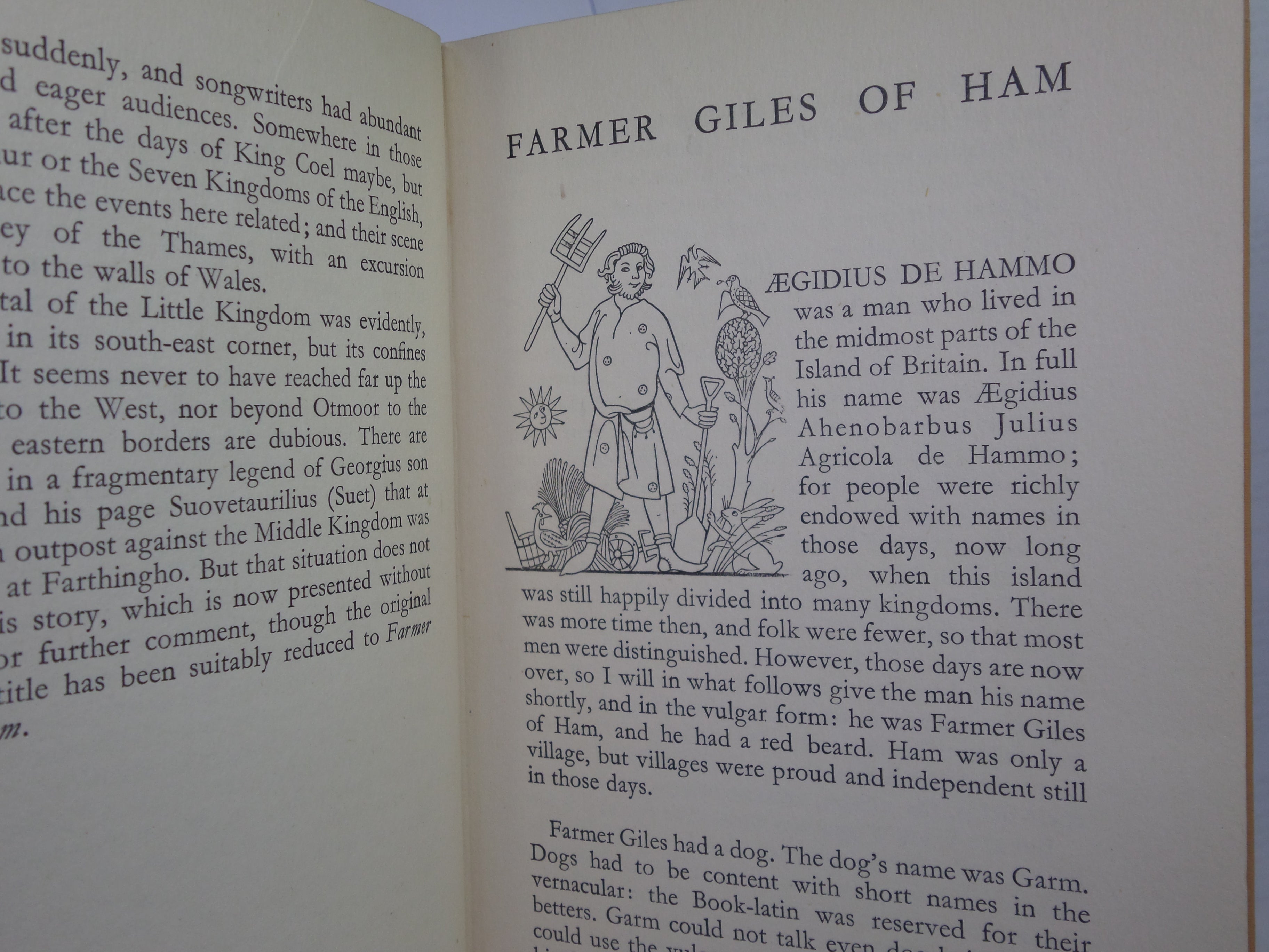 FARMER GILES OF HAM BY J.R.R. TOLKIEN 1949 FIRST EDITION