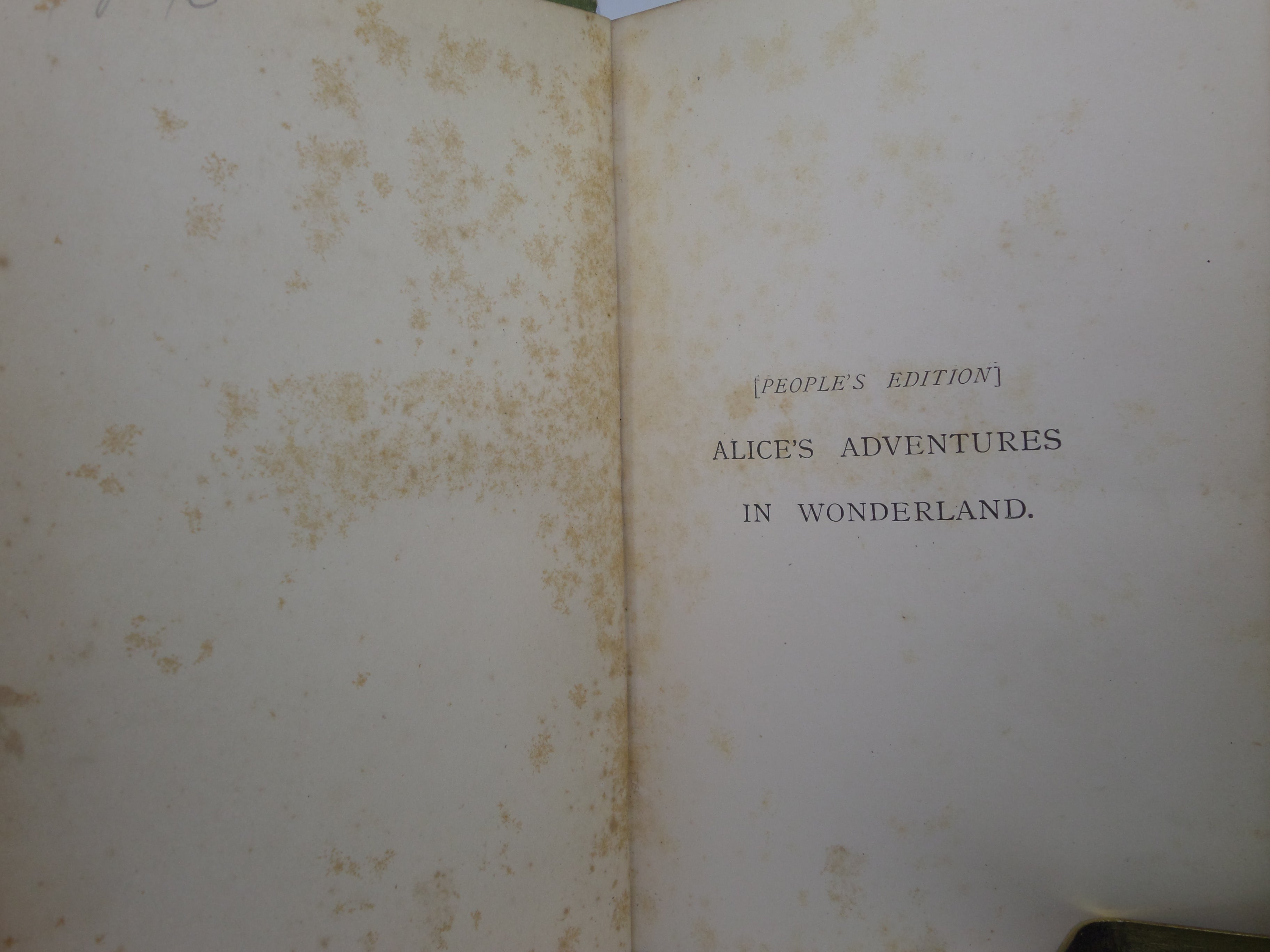 ALICE'S ADVENTURES IN WONDERLAND BY LEWIS CARROLL 1893