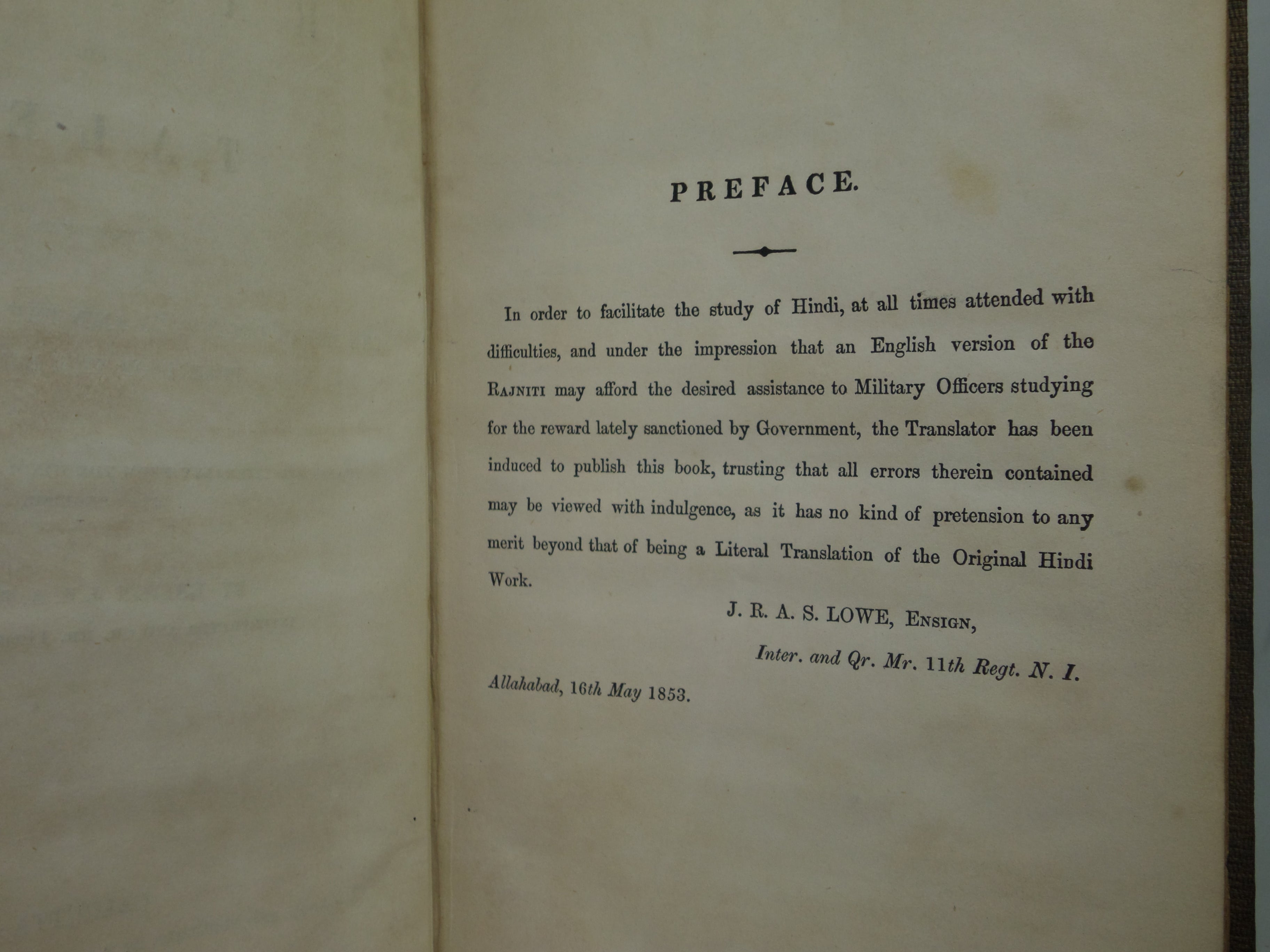 RAJNITI: OR TALES, EXHIBITING THE MORAL DOCTRINES... SHRI LALLU LAL KAB 1853