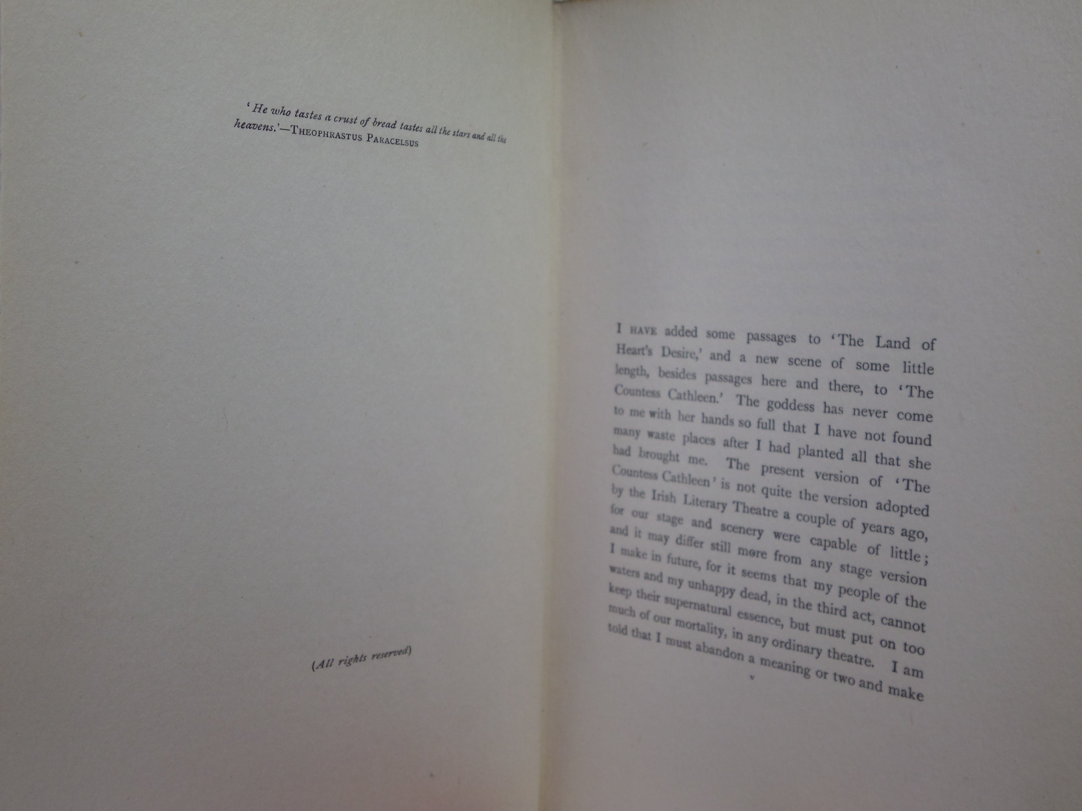 POEMS BY W. B. YEATS 1908