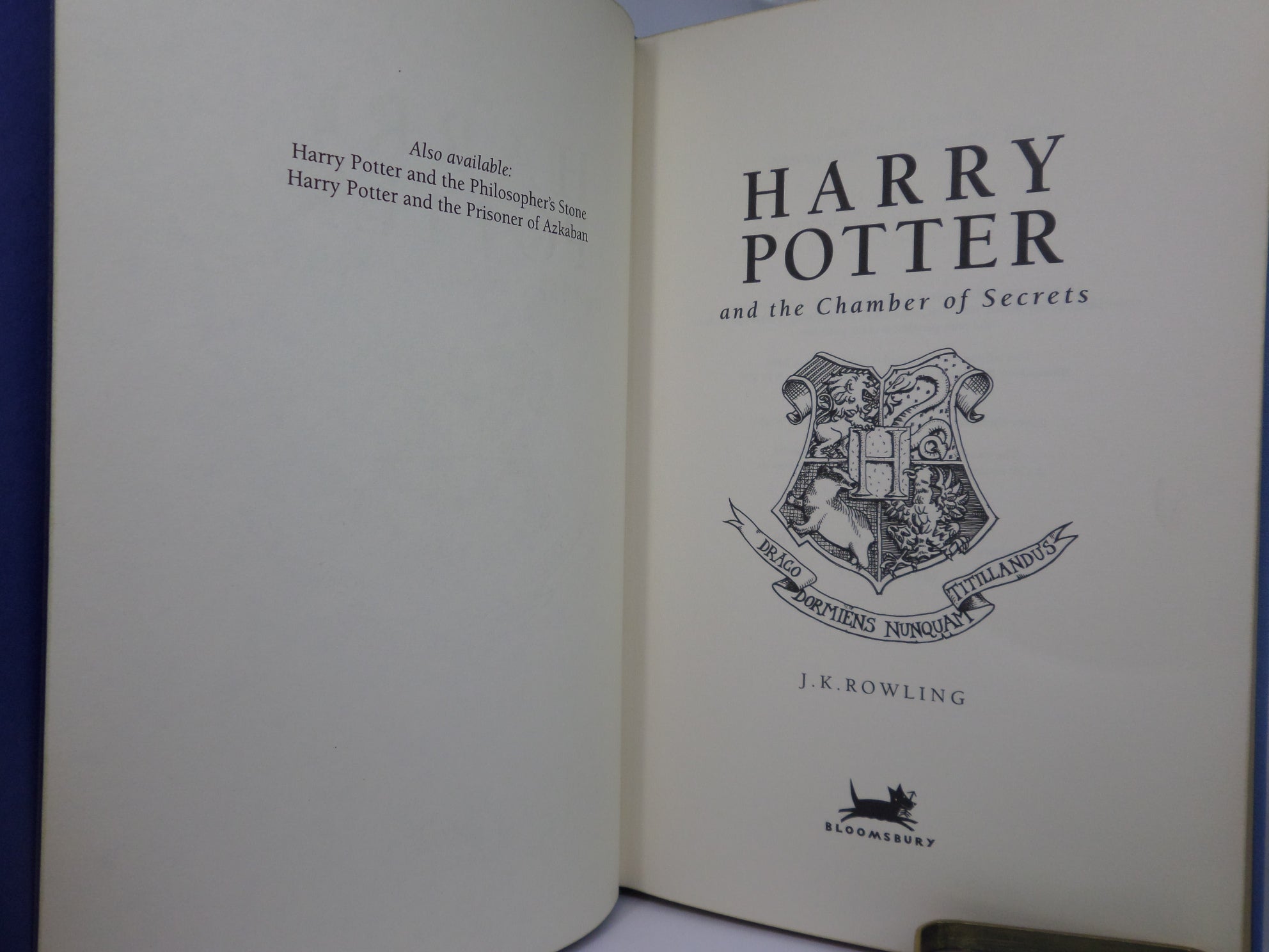 HARRY POTTER AND THE CHAMBER OF SECRETS BY J.K. ROWLING 1999 FIRST DELUXE EDITION