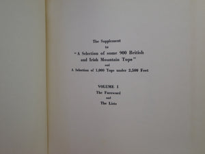 A SELECTION OF SOME 900 BRITISH AND IRISH MOUNTAIN TOPS 1954-62 WILLIAM DOCHARTY