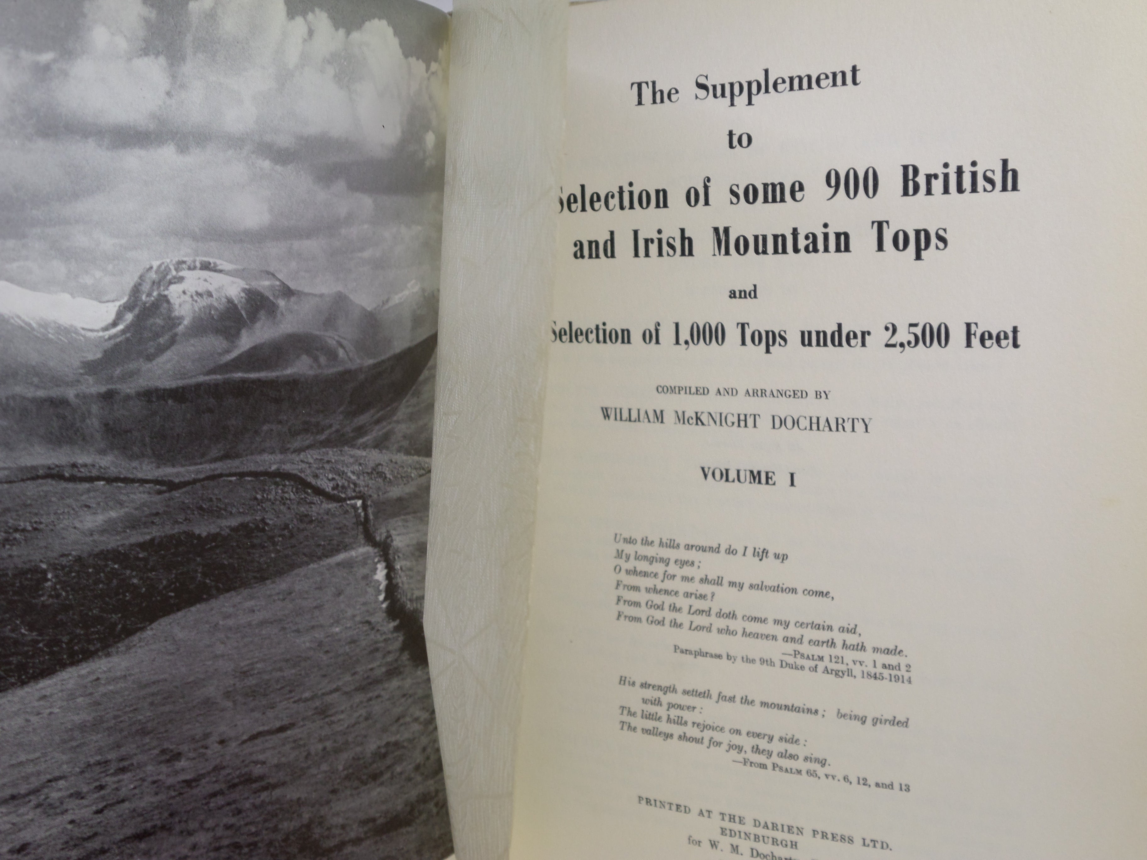 A SELECTION OF SOME 900 BRITISH AND IRISH MOUNTAIN TOPS 1954-62 WILLIAM DOCHARTY