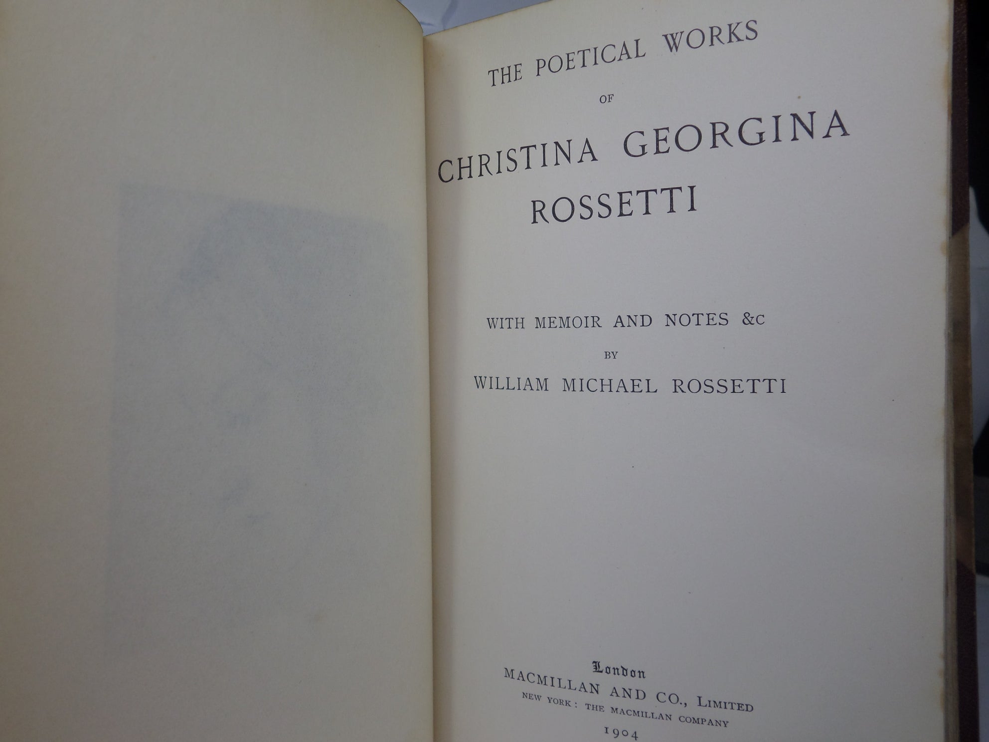 THE POETICAL WORKS OF CHRISTINA G. ROSSETTI 1904 FINE BINDING BY BICKERS