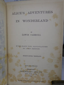 ALICE'S ADVENTURES IN WONDERLAND BY LEWIS CARROLL 1891