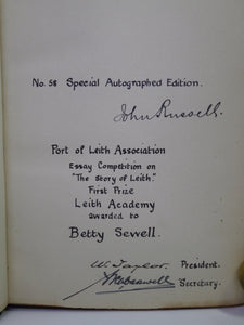 THE STORY OF LEITH BY JOHN RUSSELL 1922 FINEY BOUND SIGNED PRESENTATION COPY