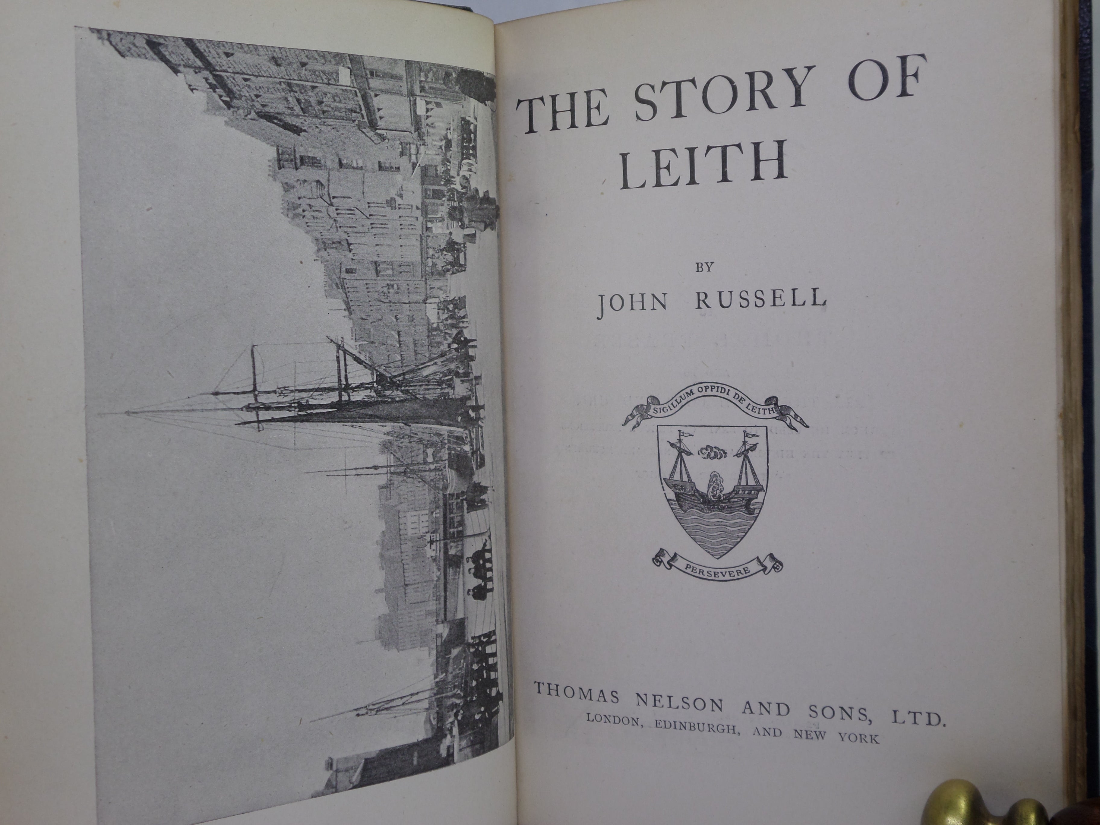 THE STORY OF LEITH BY JOHN RUSSELL 1922 FINEY BOUND SIGNED PRESENTATION COPY