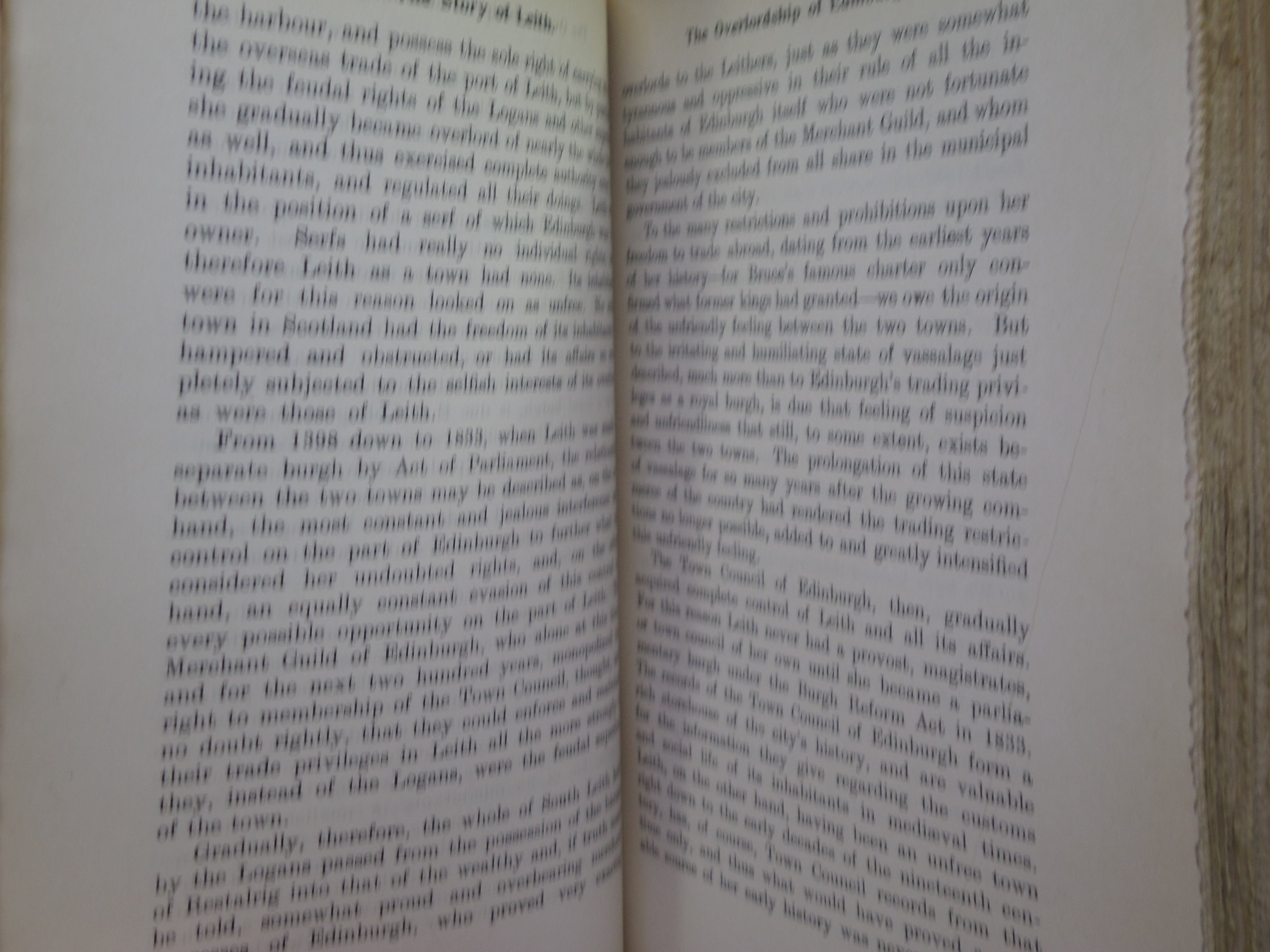 THE STORY OF LEITH BY JOHN RUSSELL 1922 FINEY BOUND SIGNED PRESENTATION COPY