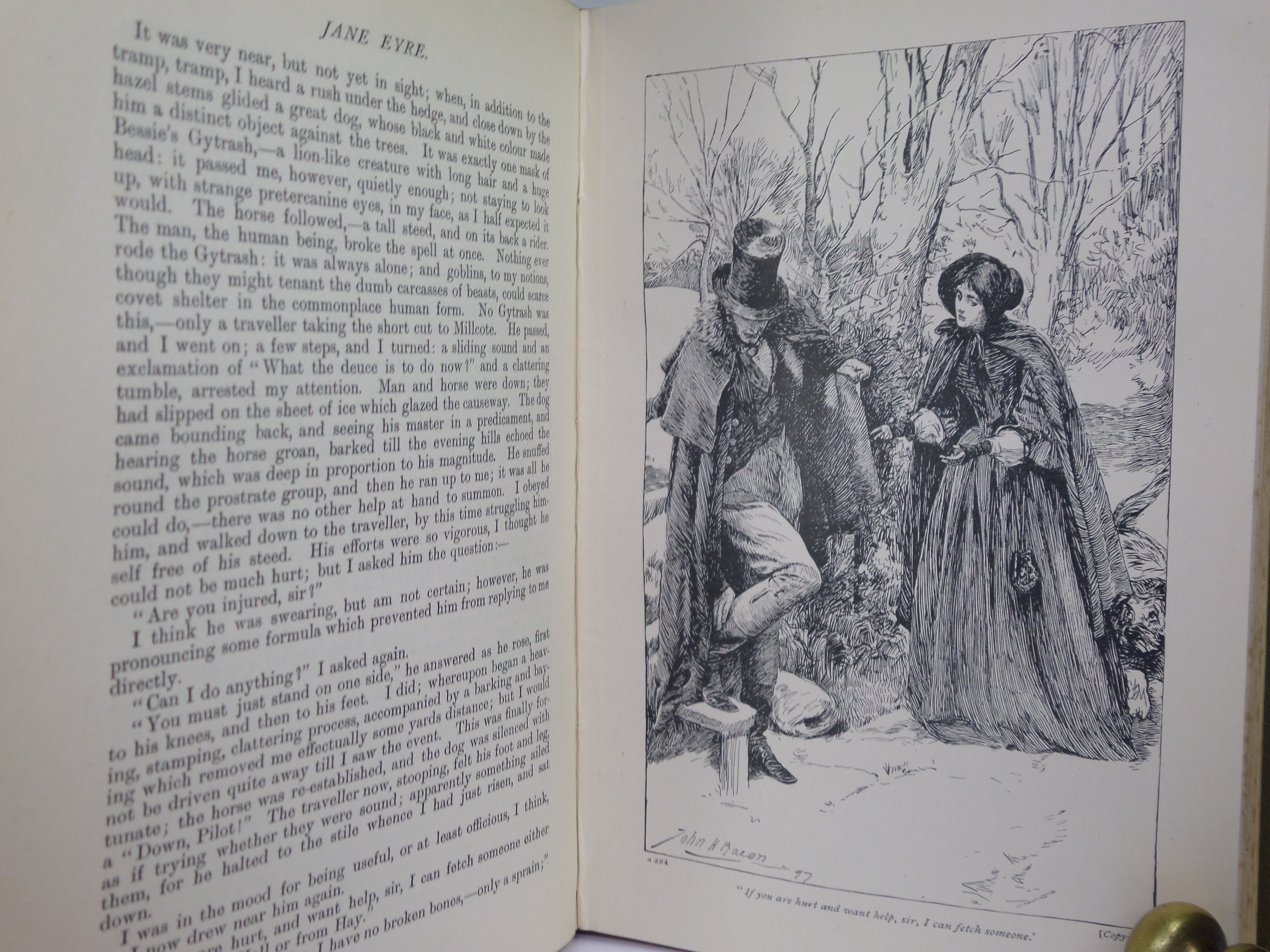 JANE EYRE BY CHARLOTTE BRONTE 1900 DELUXE LEATHER BINDING