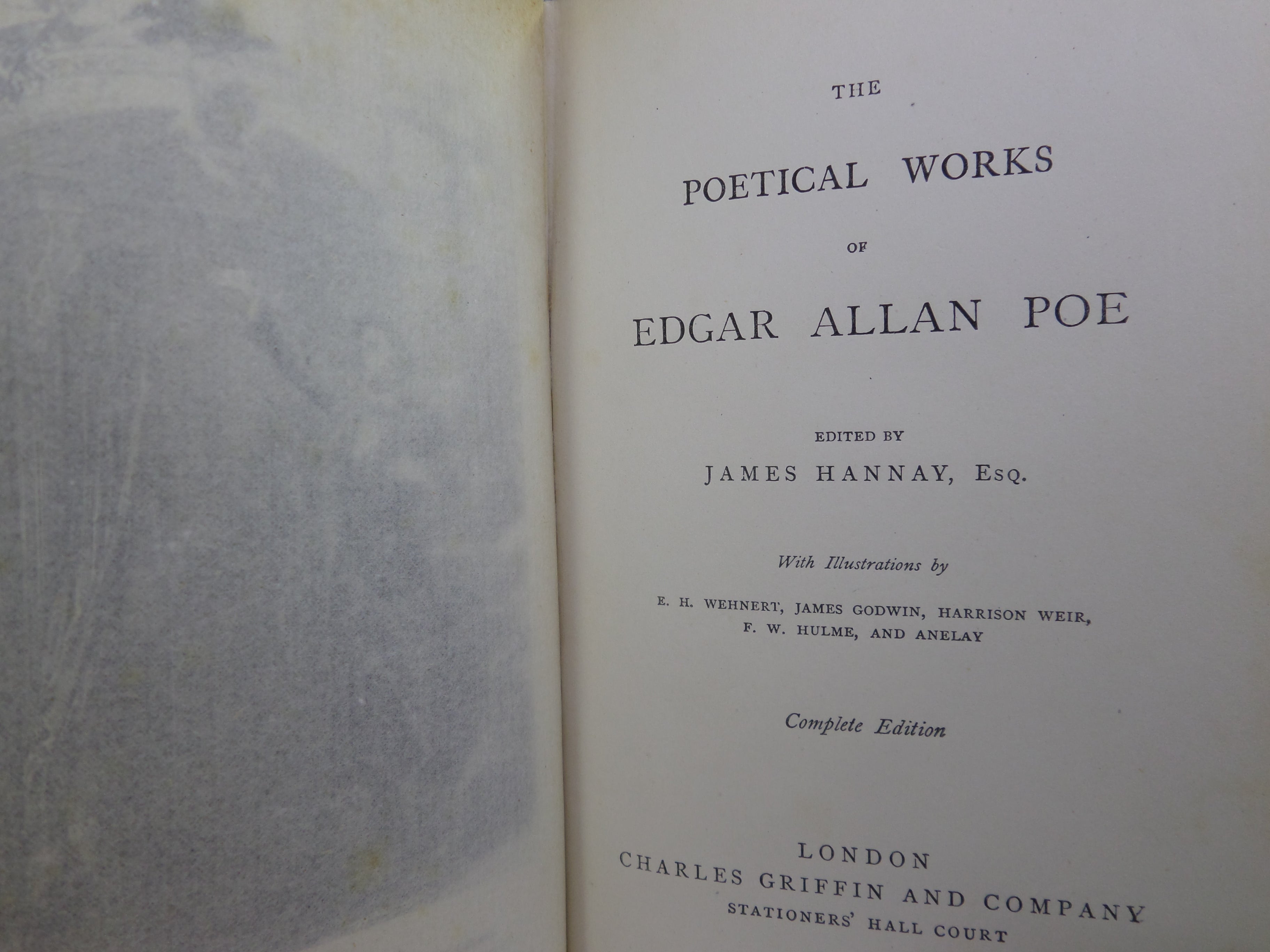 THE POETICAL WORKS OF EDGAR ALLAN POE 1852 COMPLETE EDITION ILLUSTRATED