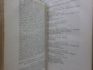THE COMEDIES OF TERENCE IN LATIN WITH NOTES 1776 LEATHER BINDING