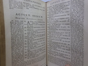 THE COMEDIES OF TERENCE IN LATIN WITH NOTES 1776 LEATHER BINDING