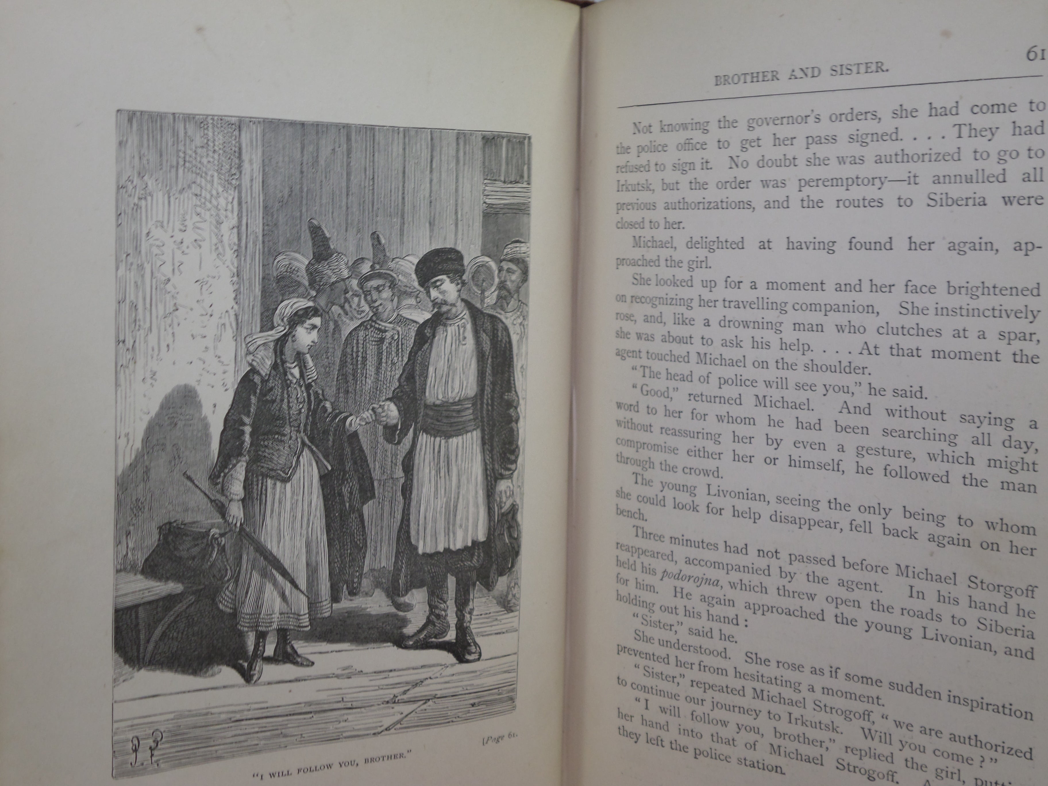 MICHAEL STROGOFF, THE COURIER OF THE CZAR BY JULES VERNE 1877 FIRST EDITION