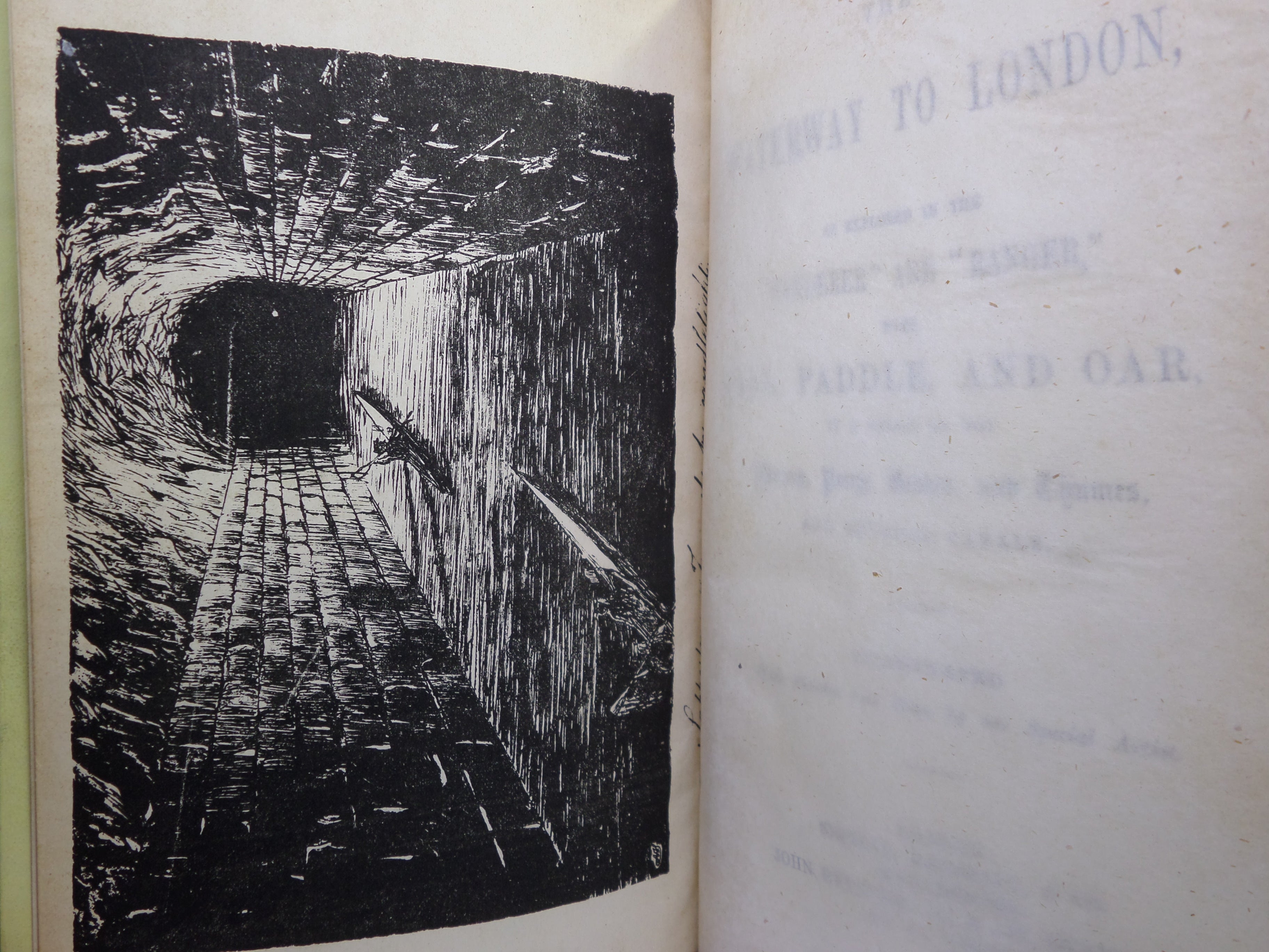 THE WATERWAY TO LONDON AS EXPLORED IN THE “WANDERER” AND “RANGER” BY ALFRED SCHOFIELD 1869 FIRST EDITION