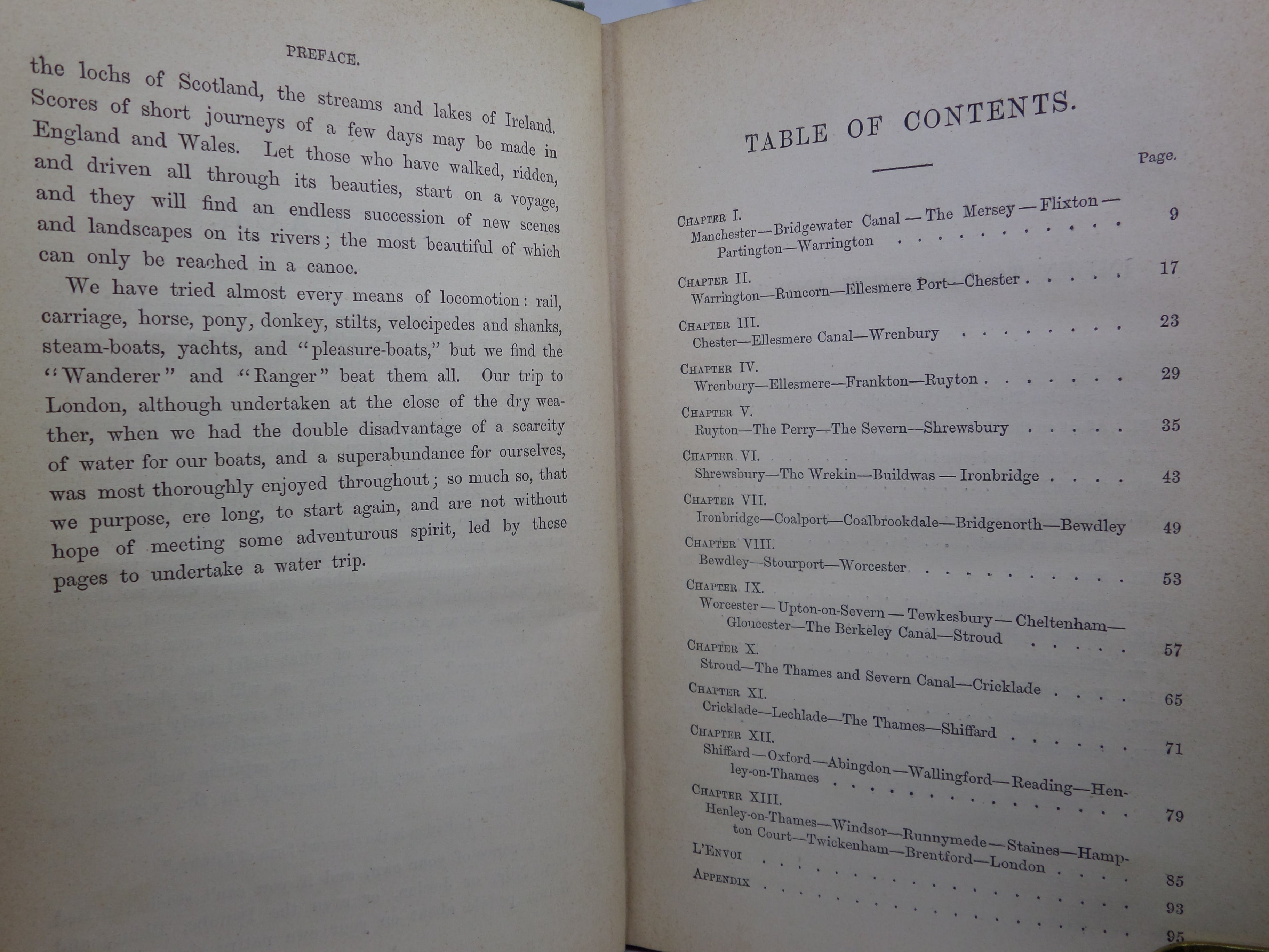 THE WATERWAY TO LONDON AS EXPLORED IN THE “WANDERER” AND “RANGER” BY ALFRED SCHOFIELD 1869 FIRST EDITION