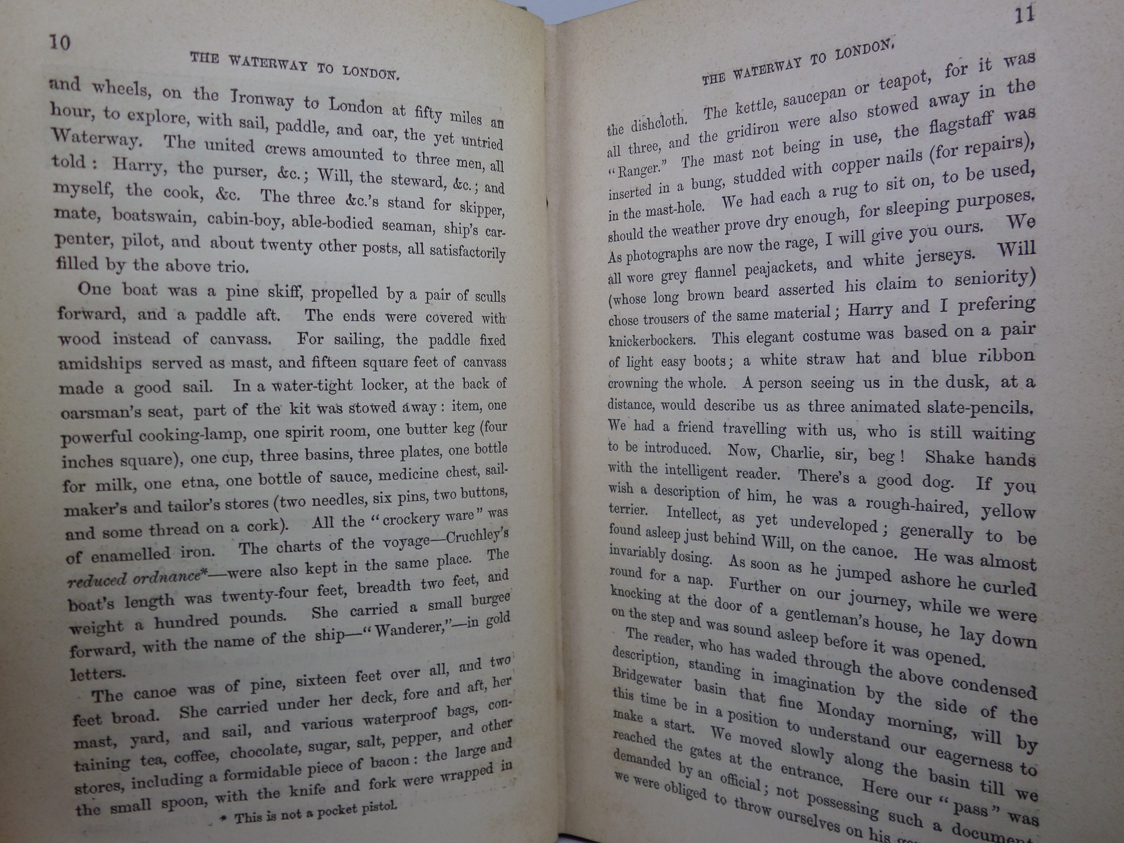 THE WATERWAY TO LONDON AS EXPLORED IN THE “WANDERER” AND “RANGER” BY ALFRED SCHOFIELD 1869 FIRST EDITION